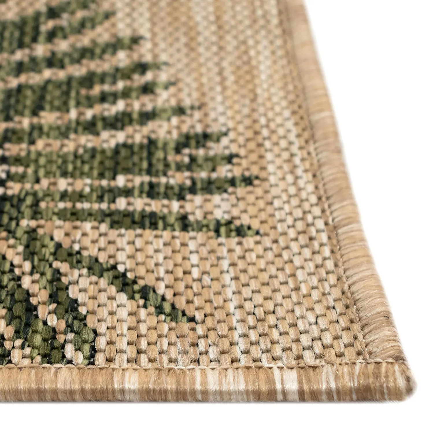 Area Rugs>Plow & Hearth Indoor/Outdoor Textured Palms Polypropylene Rug, 6'6" x 9'4"