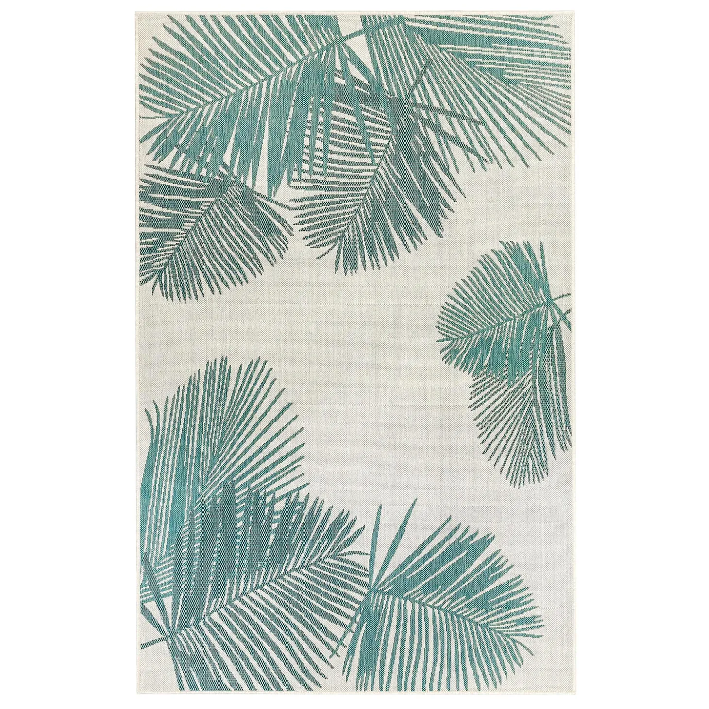 Area Rugs>Plow & Hearth Indoor/Outdoor Textured Palms Polypropylene Rug, 6'6" x 9'4"