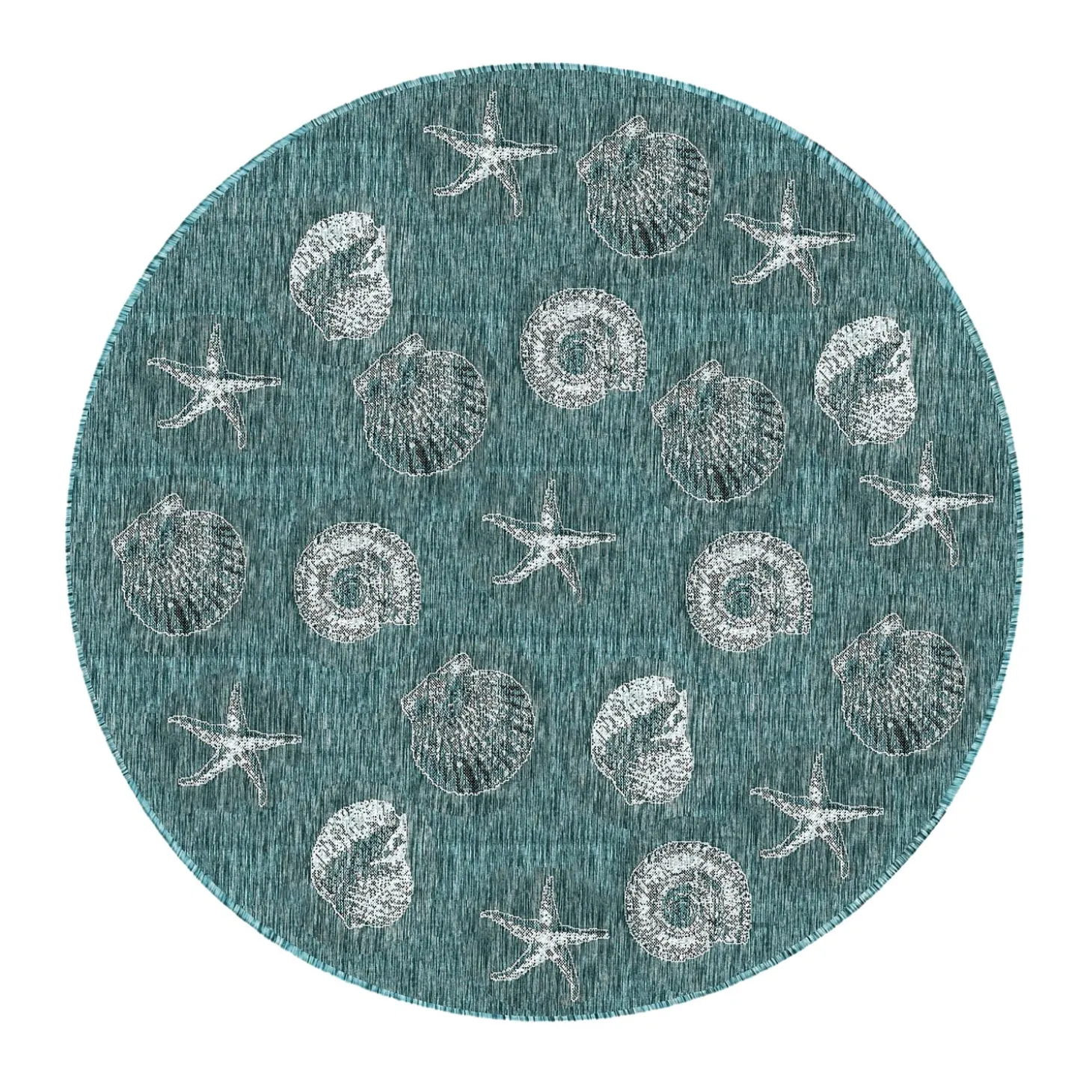 Area Rugs>Plow & Hearth Indoor/Outdoor Textured Shells Polypropylene Rug, 39" x 59"