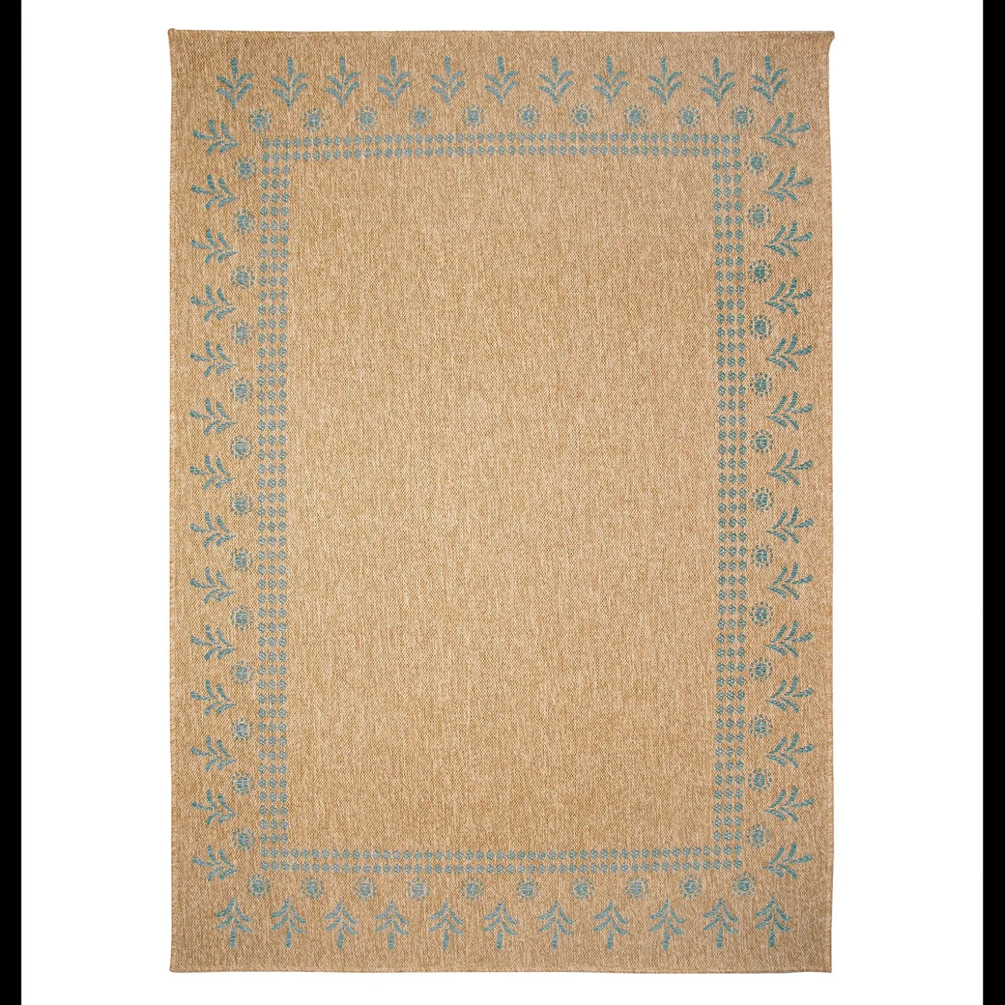 Area Rugs>Plow & Hearth Indoor/Outdoor Toulouse Block Print Rug 7'10"' sq.