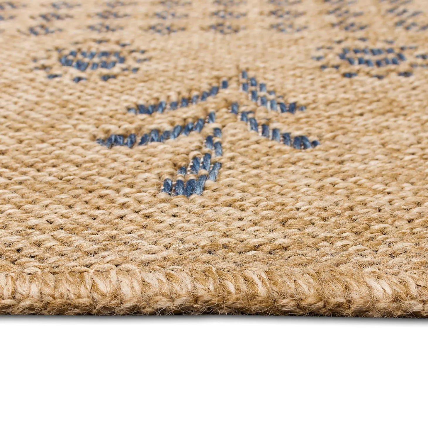 Area Rugs>Plow & Hearth Indoor/Outdoor Toulouse Block Print Rug, 6'6" x 9'4"