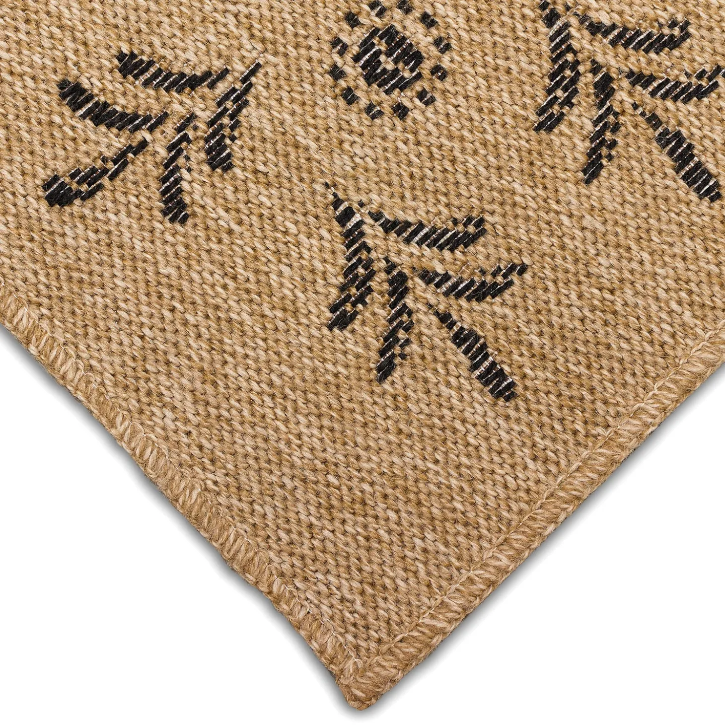 Area Rugs>Plow & Hearth Indoor/Outdoor Toulouse Block Print Rug, 6'6" x 9'4"
