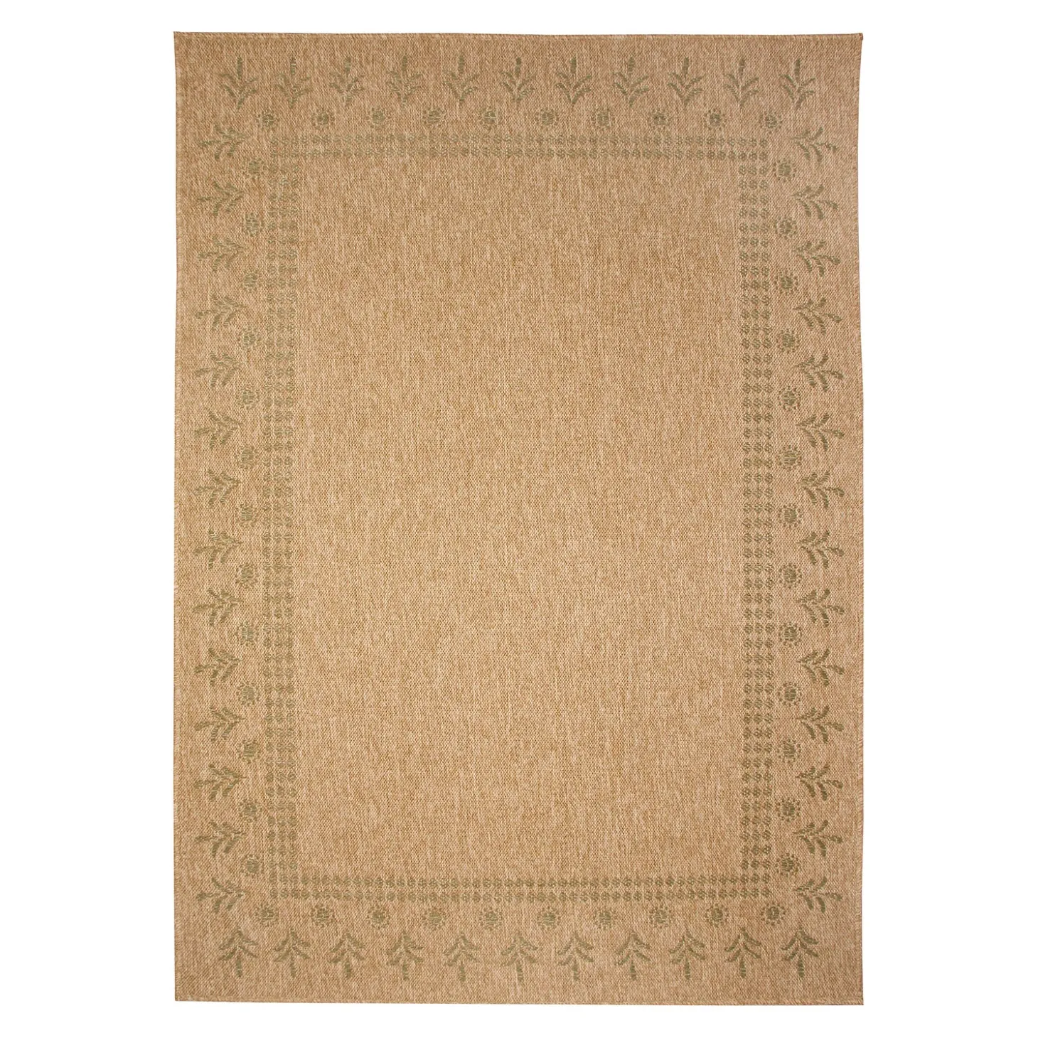 Area Rugs>Plow & Hearth Indoor/Outdoor Toulouse Block Print Rug, 6'6" x 9'4"