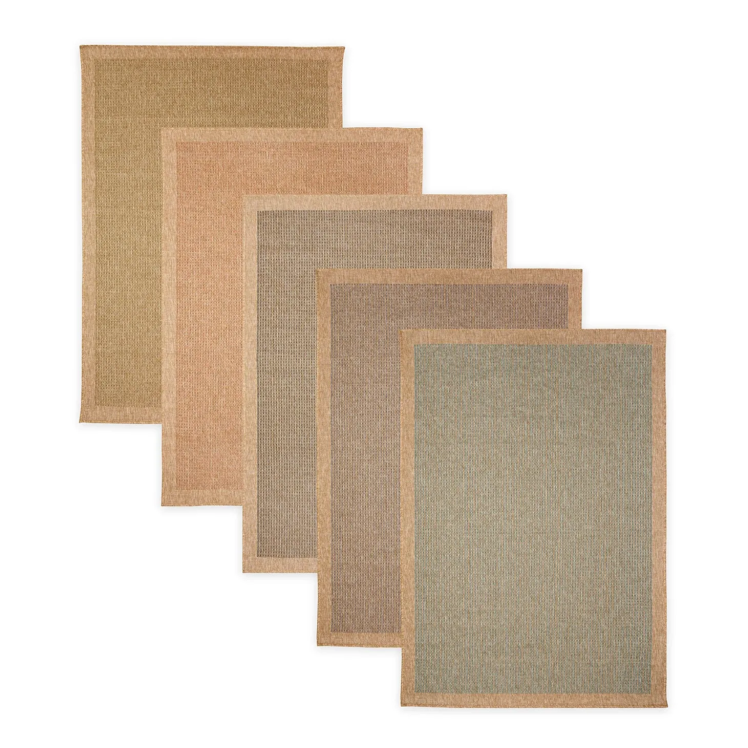 Area Rugs>Plow & Hearth Indoor/Outdoor Toulouse Border Print Rug, 5'3" X 7'3"