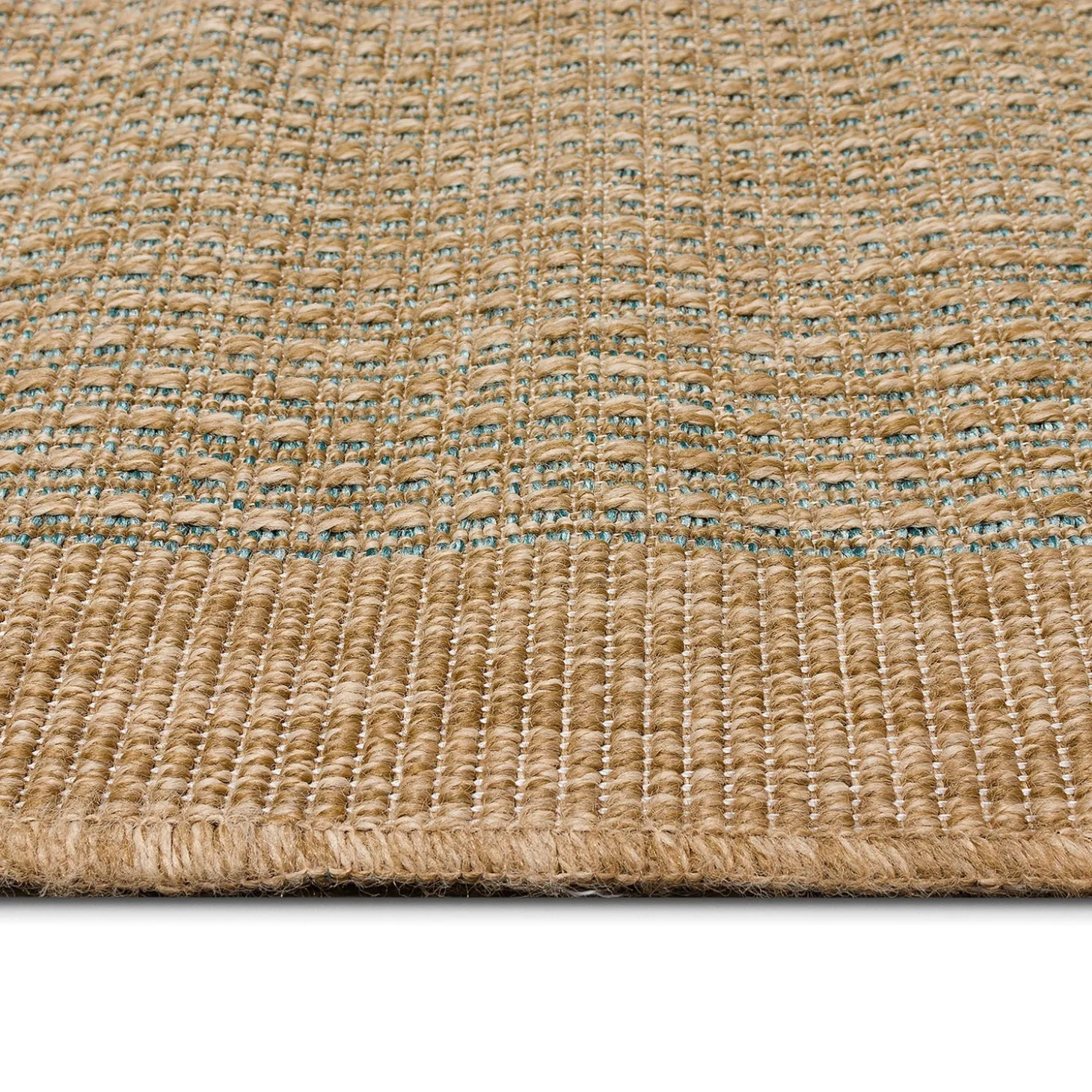 Area Rugs>Plow & Hearth Indoor/Outdoor Toulouse Border Print Rug, 5'3" X 7'3"