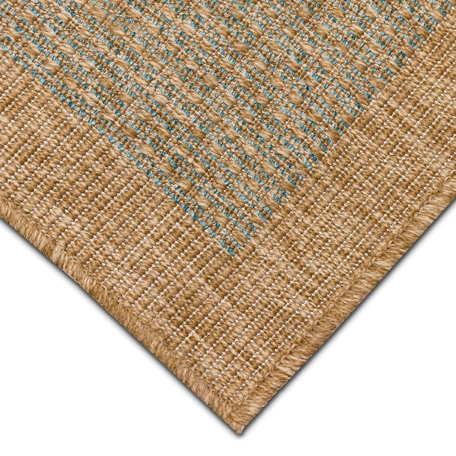 Area Rugs>Plow & Hearth Indoor/Outdoor Toulouse Border Print Rug, 5'3" X 7'3"