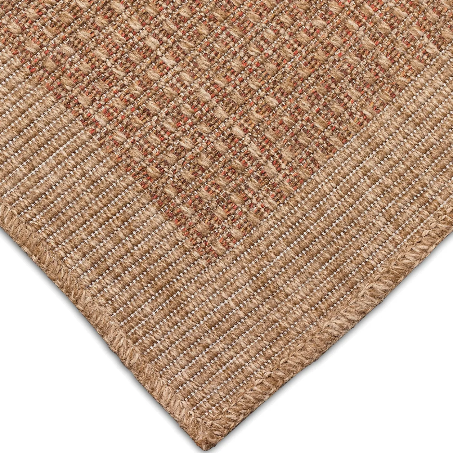 Area Rugs>Plow & Hearth Indoor/Outdoor Toulouse Border Print Rug, 5'3" X 7'3"
