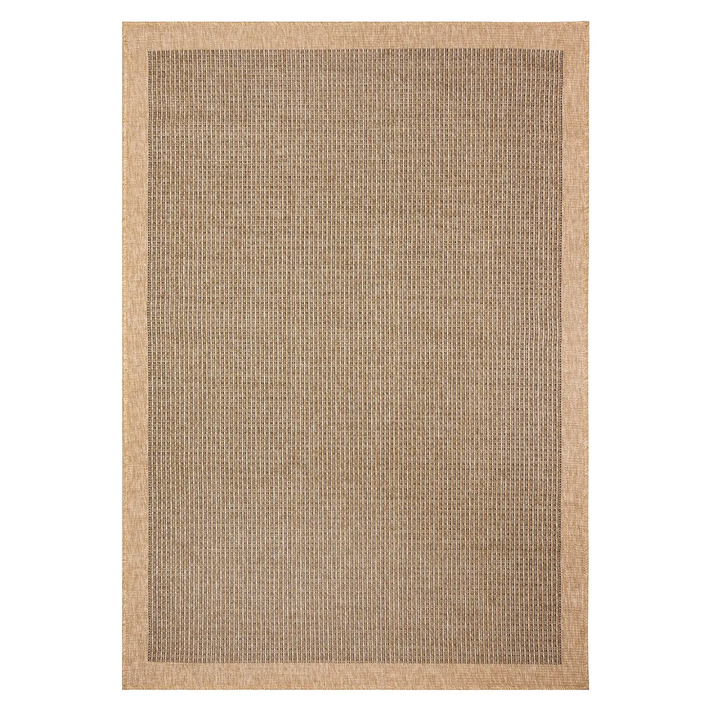 Area Rugs>Plow & Hearth Indoor/Outdoor Toulouse Border Print Rug, 5'3" X 7'3"