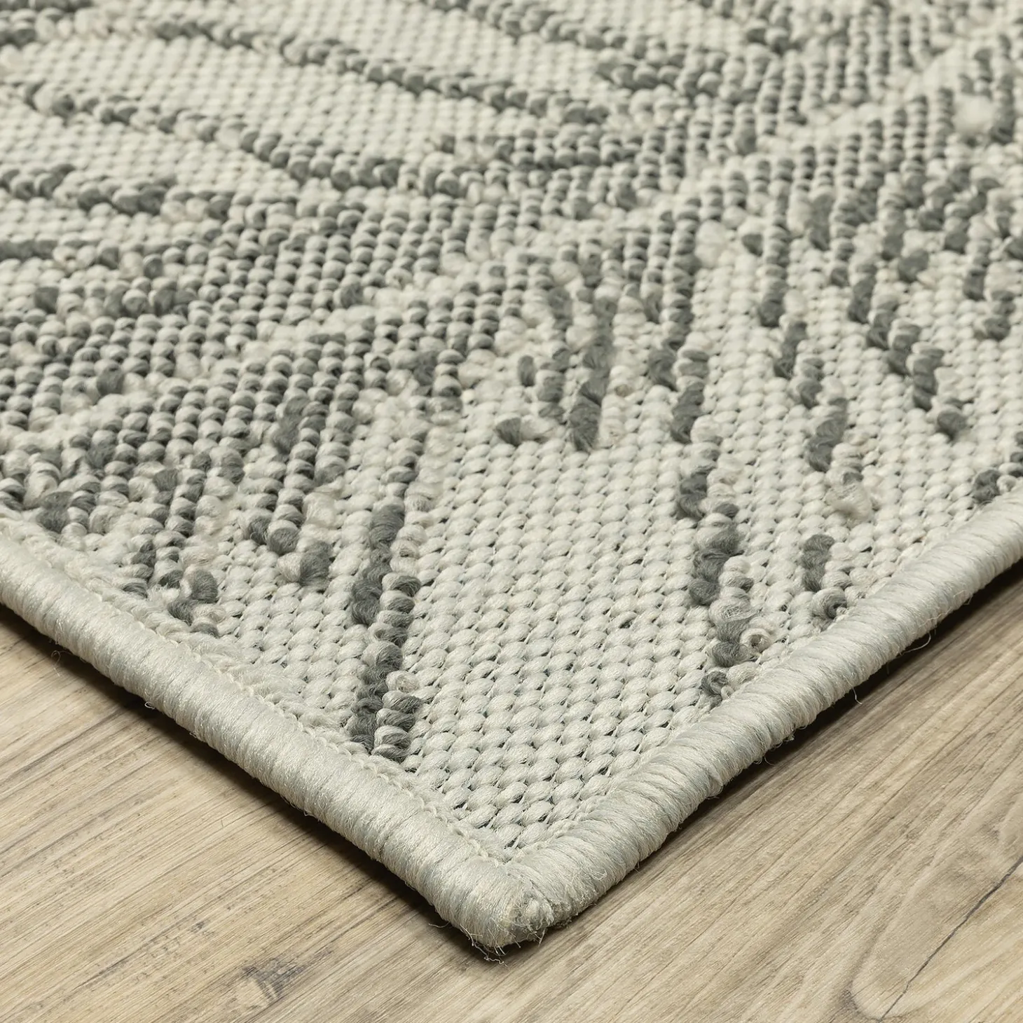 Area Rugs>Plow & Hearth Indoor/Outdoor York Leaves Polypropylene Rug, 3'3" x 5' Blue/Green