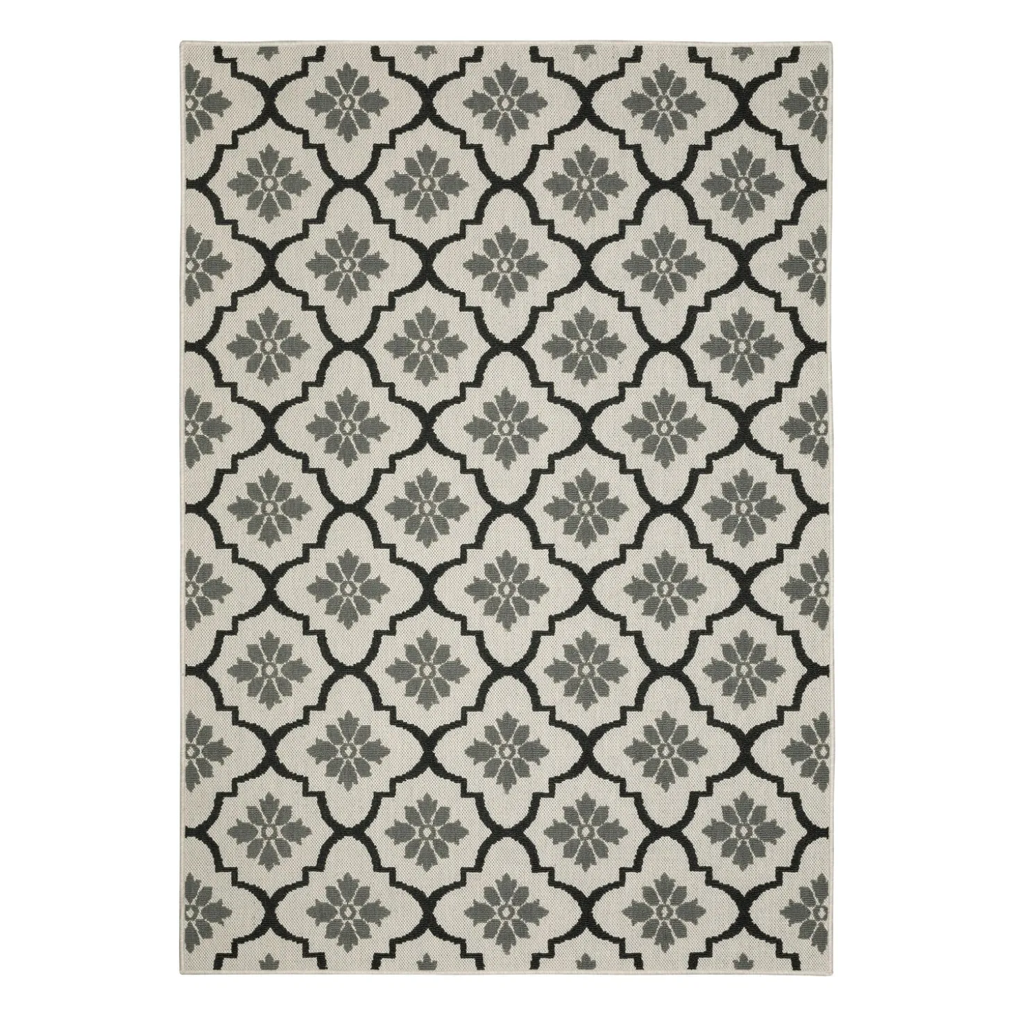Area Rugs>Plow & Hearth Indoor/Outdoor York Tilework Polypropylene Runner, 1'10" x 7'3" Blue/Green