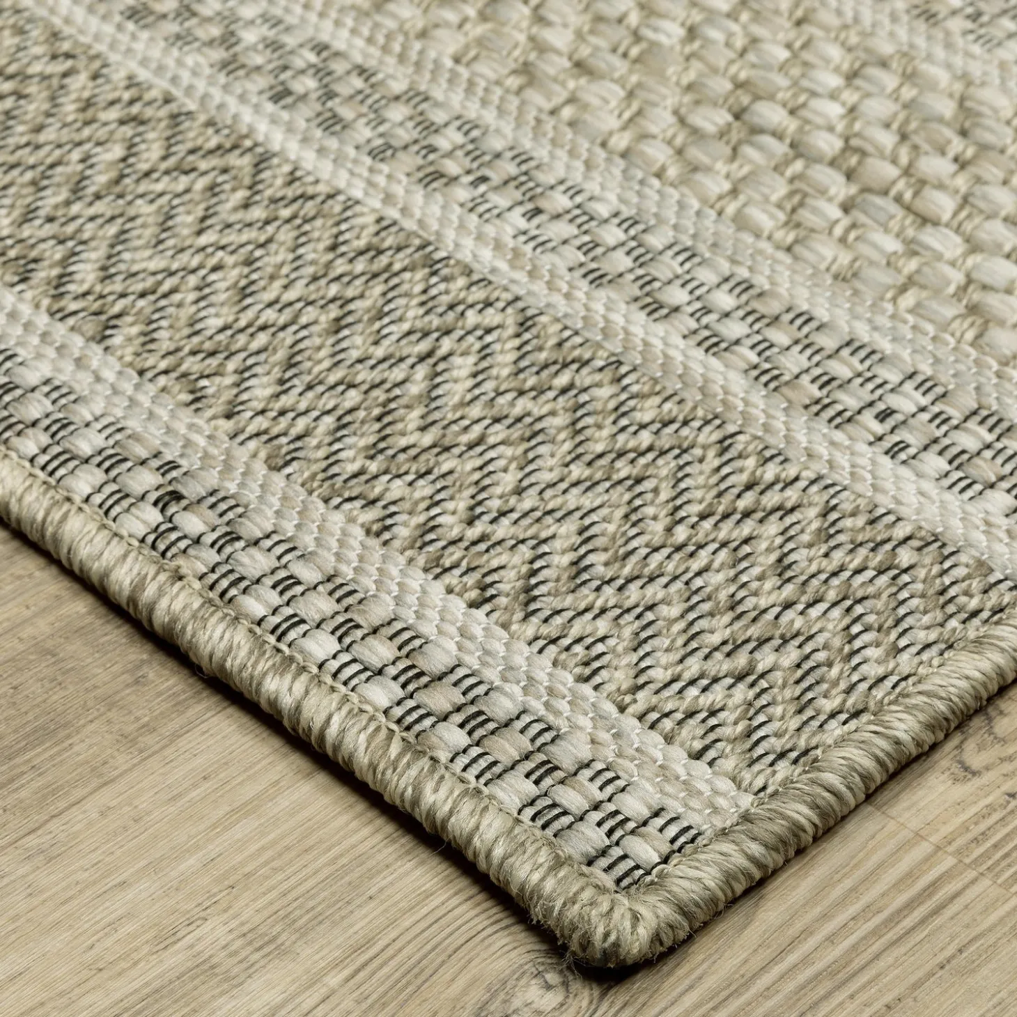 Area Rugs>Plow & Hearth Indoor/Outdoor Yucatan Lattice Polypropylene Rug, 9'10" x 12'10" Beige