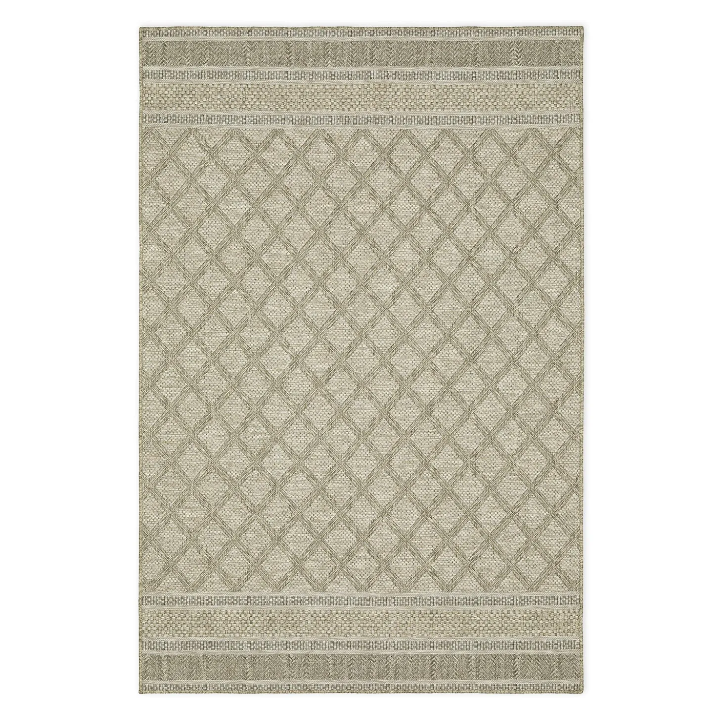 Area Rugs>Plow & Hearth Indoor/Outdoor Yucatan Lattice Polypropylene Rug, 9'10" x 12'10" Beige