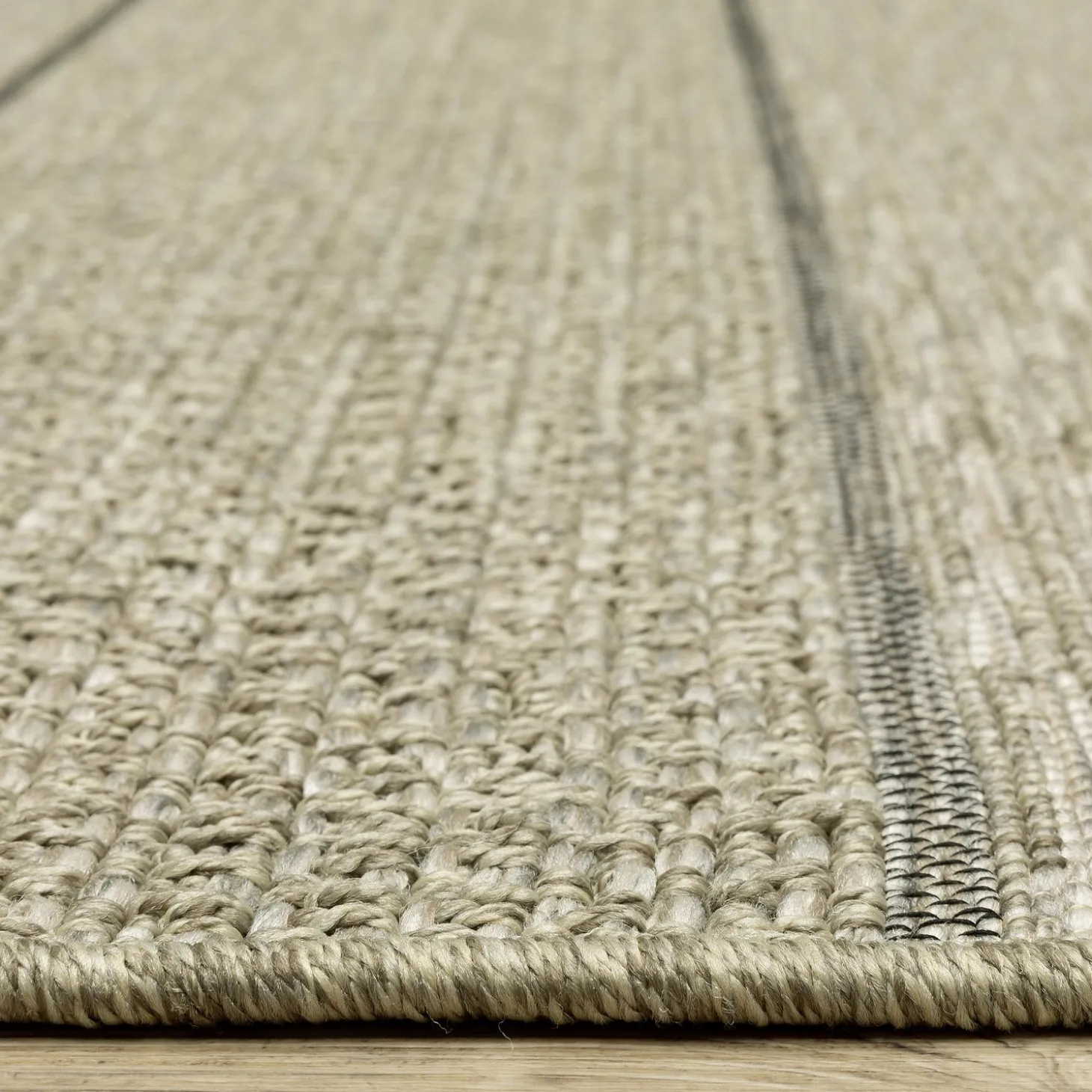 Area Rugs>Plow & Hearth Indoor/Outdoor Yucatan Striped Polypropylene Rug, 6'7" x 9'2"