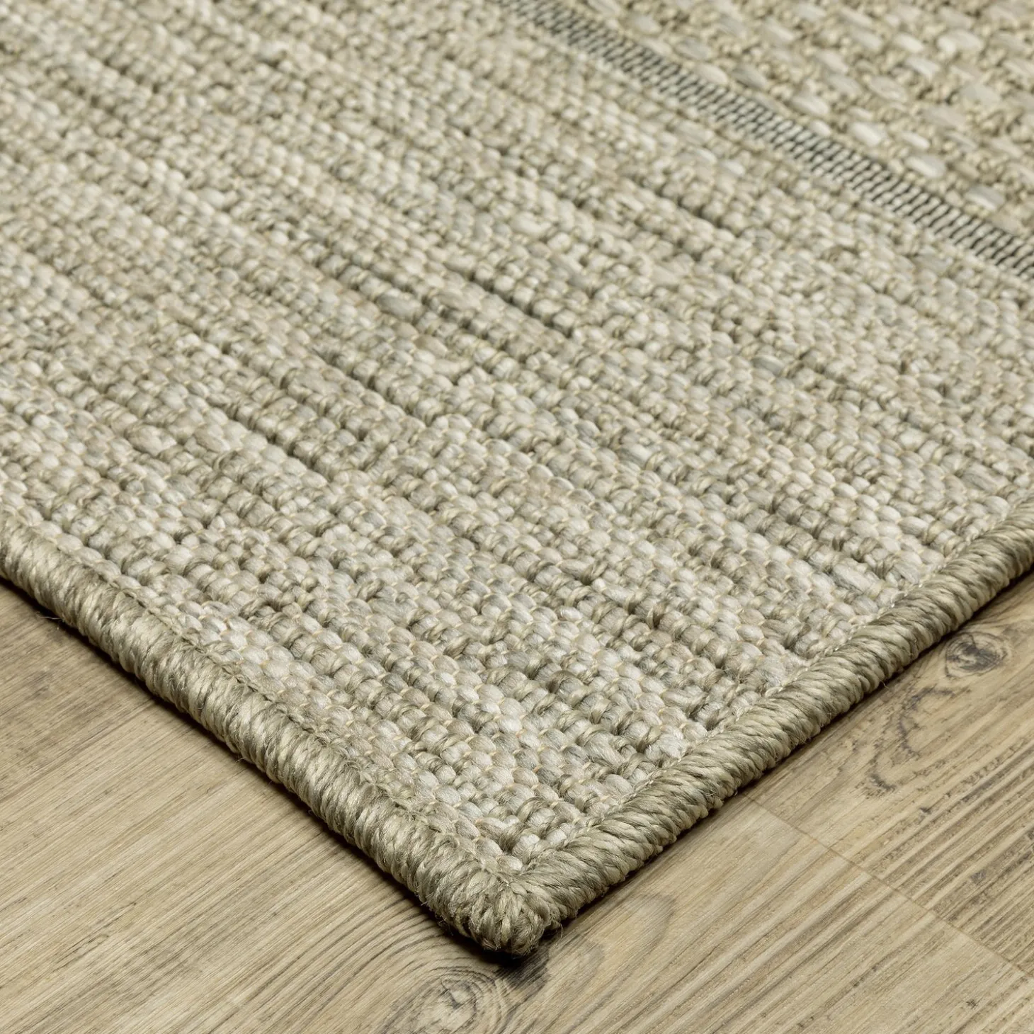 Area Rugs>Plow & Hearth Indoor/Outdoor Yucatan Striped Polypropylene Rug, 6'7" x 9'2"