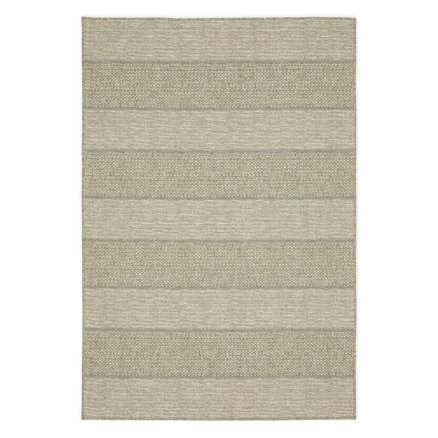Area Rugs>Plow & Hearth Indoor/Outdoor Yucatan Striped Polypropylene Rug, 6'7" x 9'2"