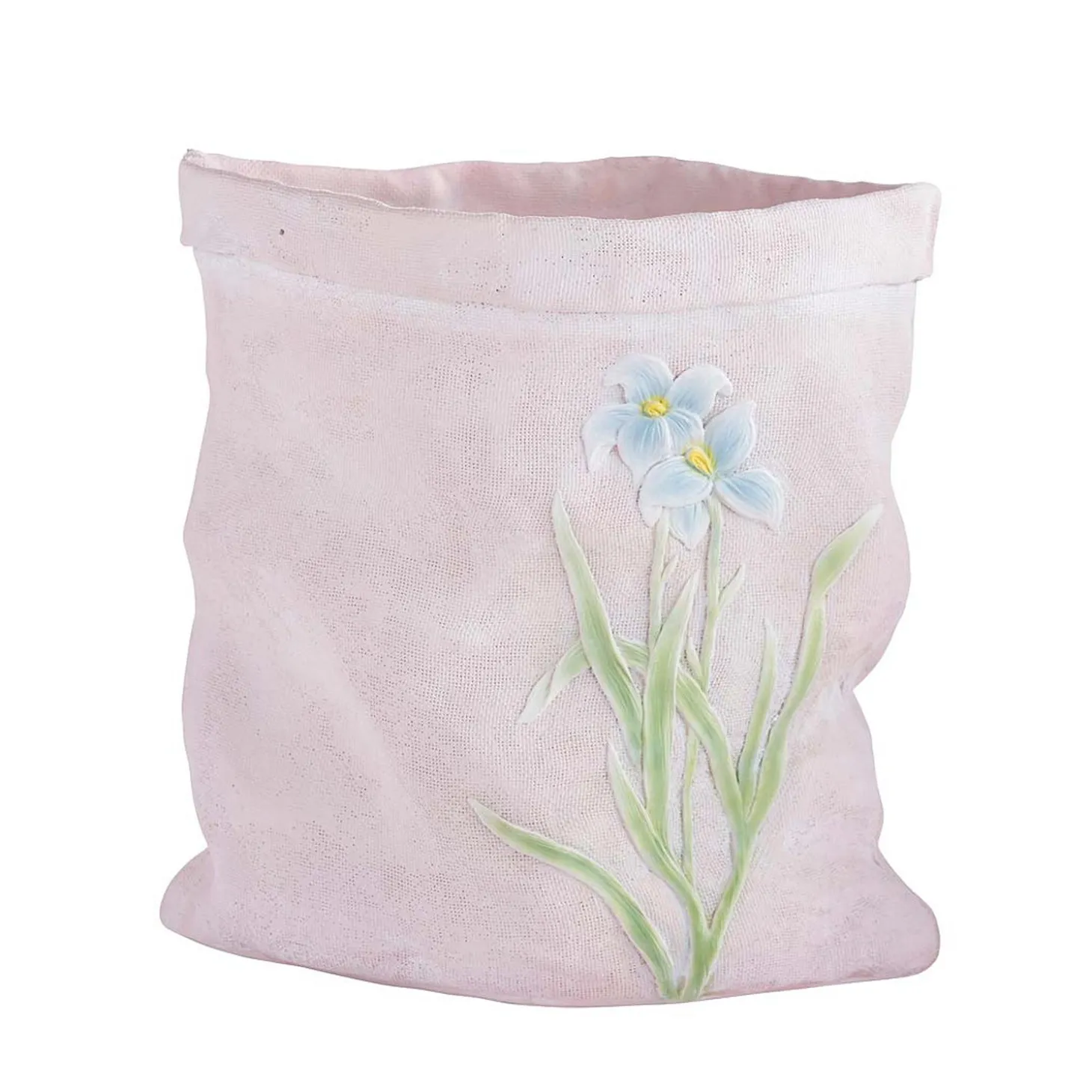 Planters & Plant Stands>Plow & Hearth Iris Floral Planter, Pink Flowers PinkFlowers