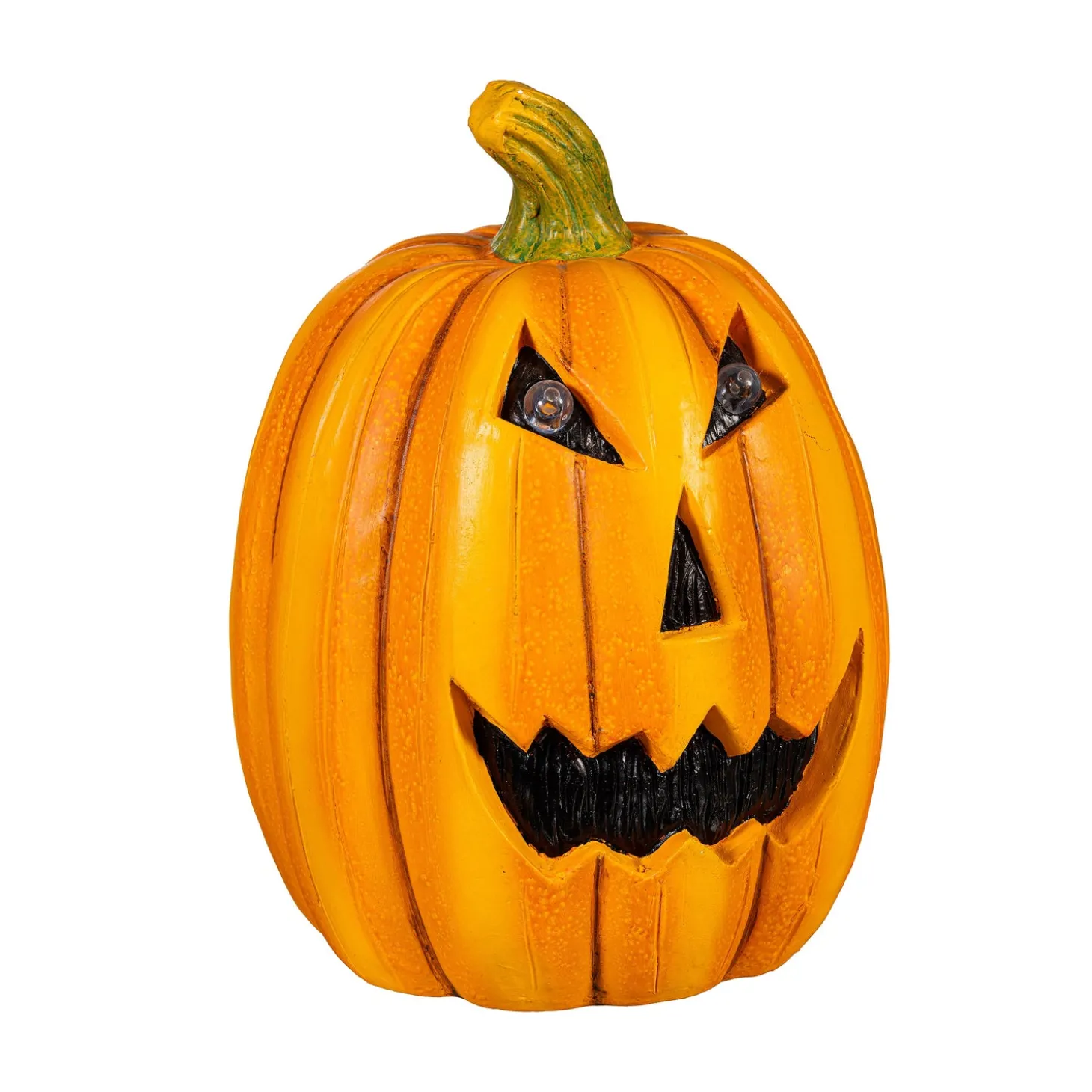 Garden Statues>Plow & Hearth Jack-O-Lantern Pumpkin LED Statue, 14"H