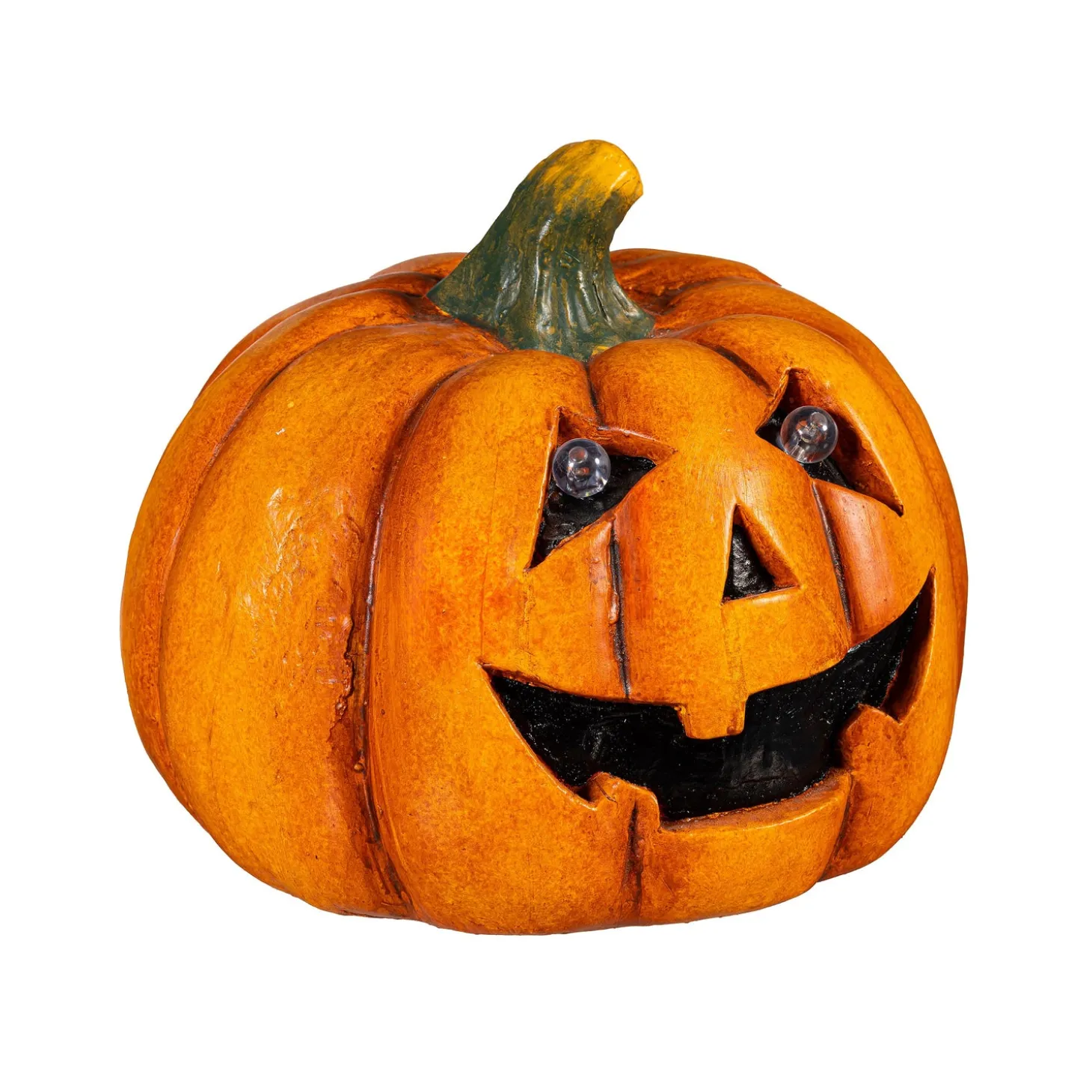 Garden Statues>Plow & Hearth Jack-O-Lantern Pumpkin LED Statue, 10"H