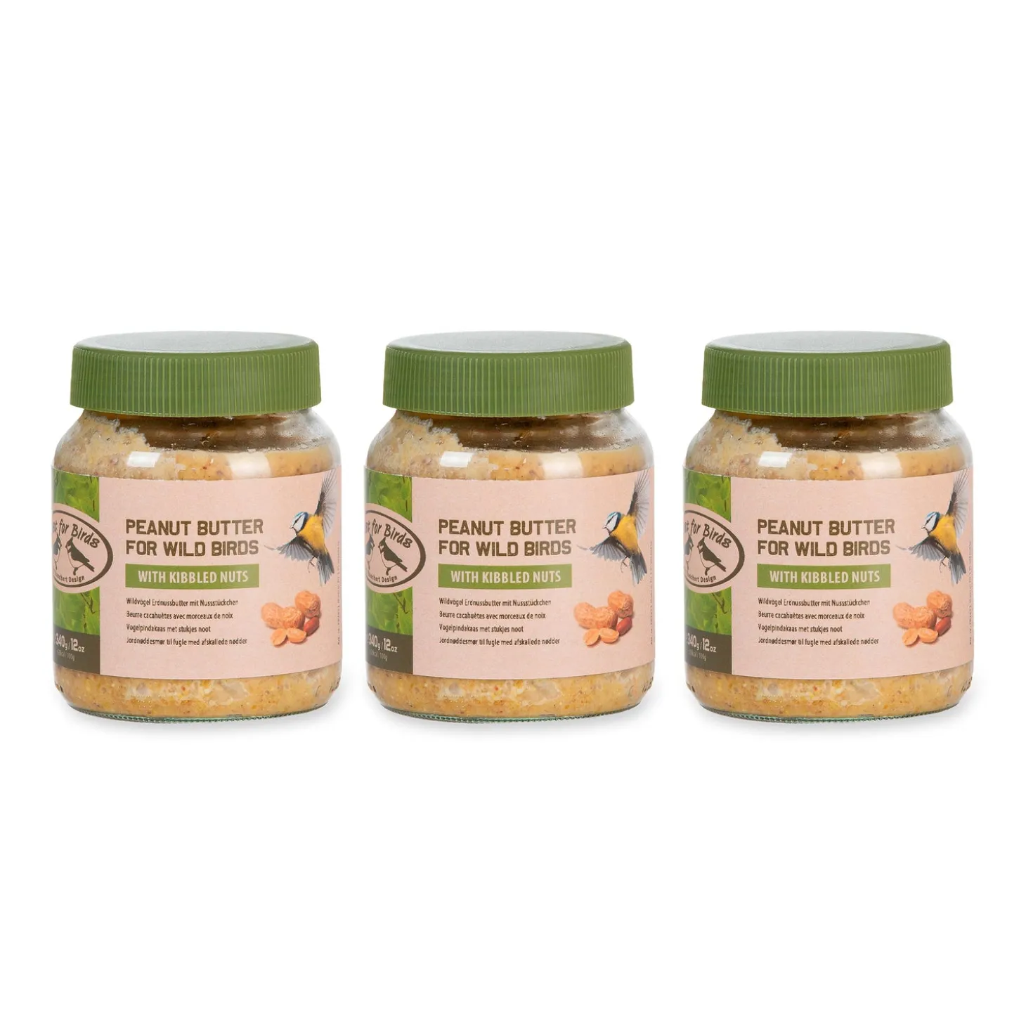 Bird Feeders>Plow & Hearth Jars of Peanut Butter for Birds, Set of 3