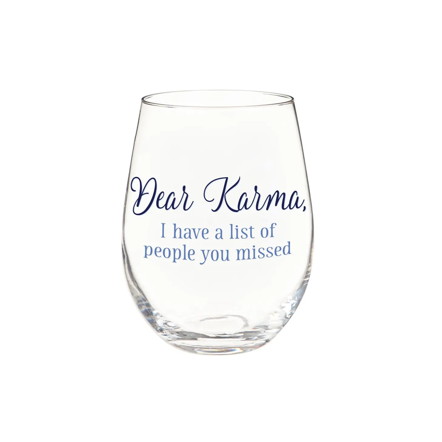 Wine Glasses>Plow & Hearth Karma Stemless Glass, 17oz, Gift Box