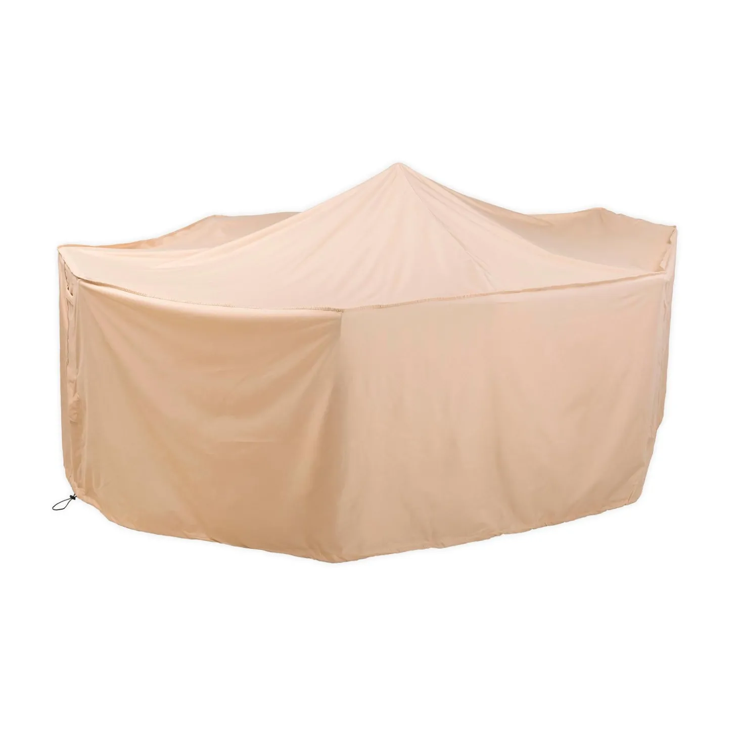 Outdoor Clean Up | Outdoor Dining Sets>Plow & Hearth Large Deluxe Furniture Cover for Recgle/Oval Dining Table and Chairs Tan