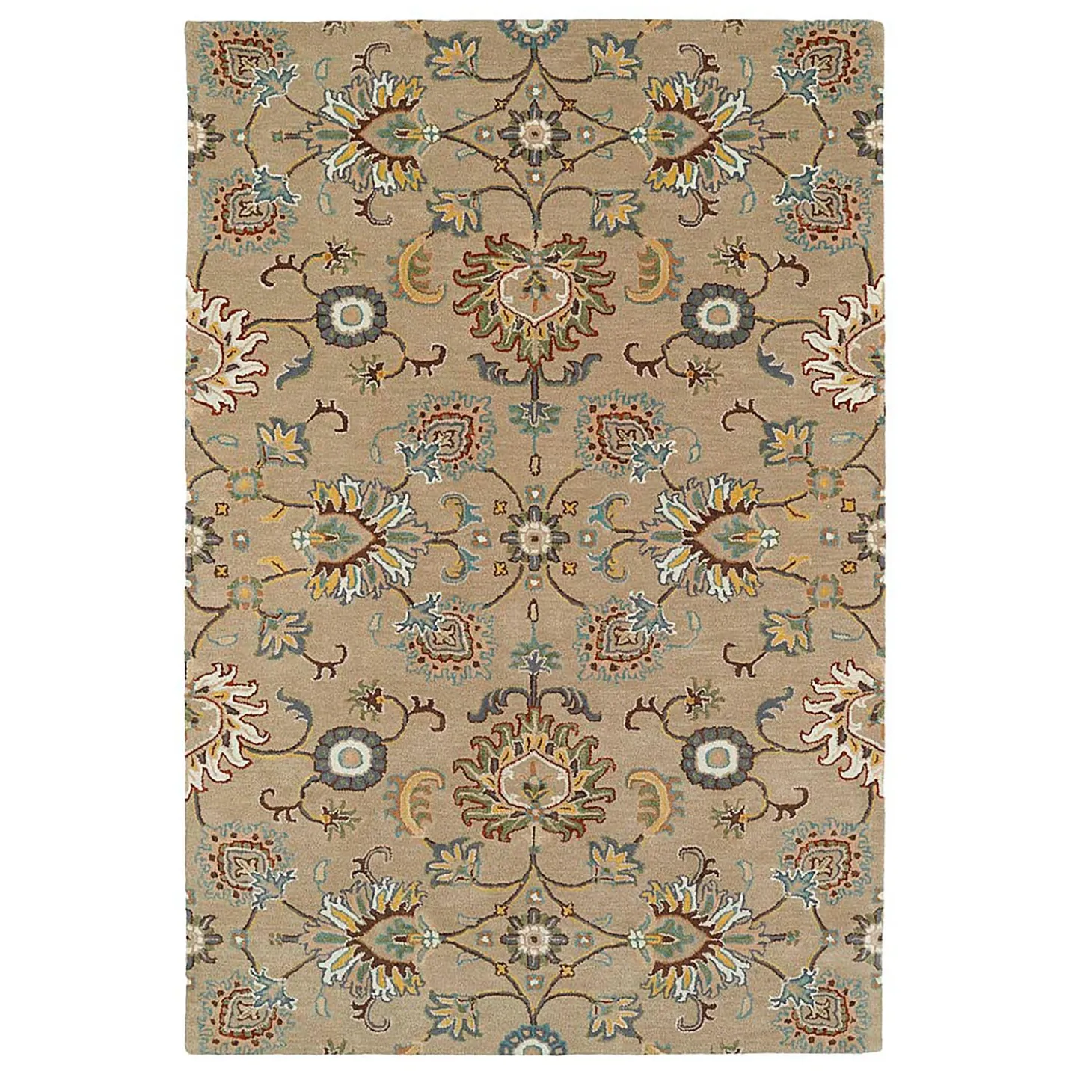 Area Rugs>Plow & Hearth Lauren Floral Wool Rug, 8' x 10'