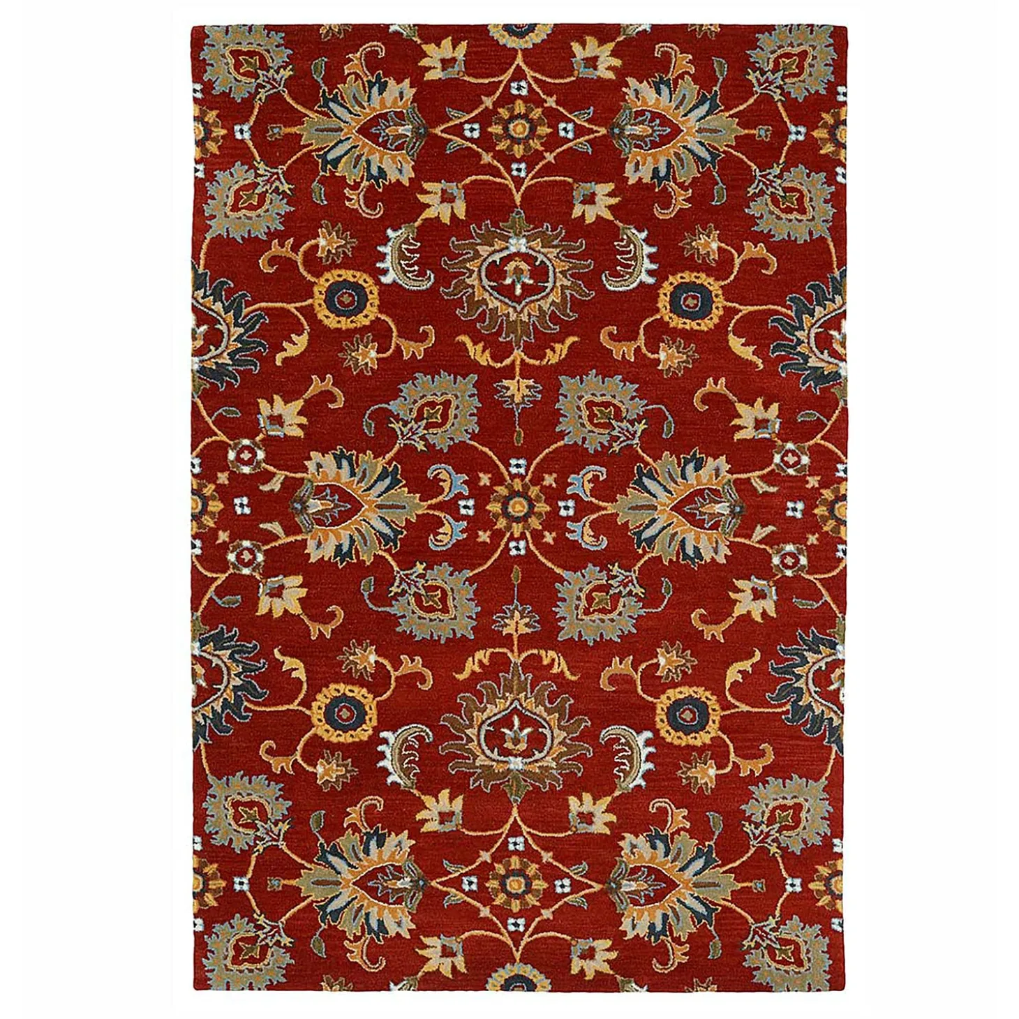 Area Rugs>Plow & Hearth Lauren Floral Wool Rug, 8' x 10'