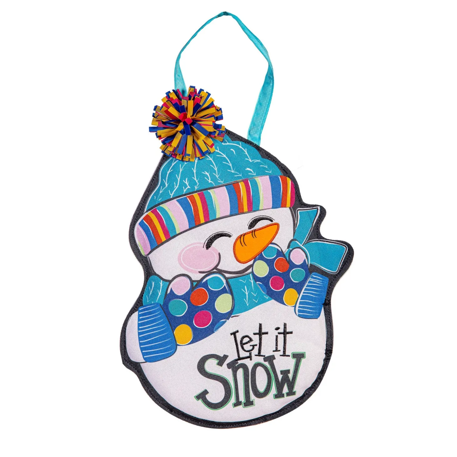 Fabric Door Hangers>Plow & Hearth Let It Snow-Man Door Décor