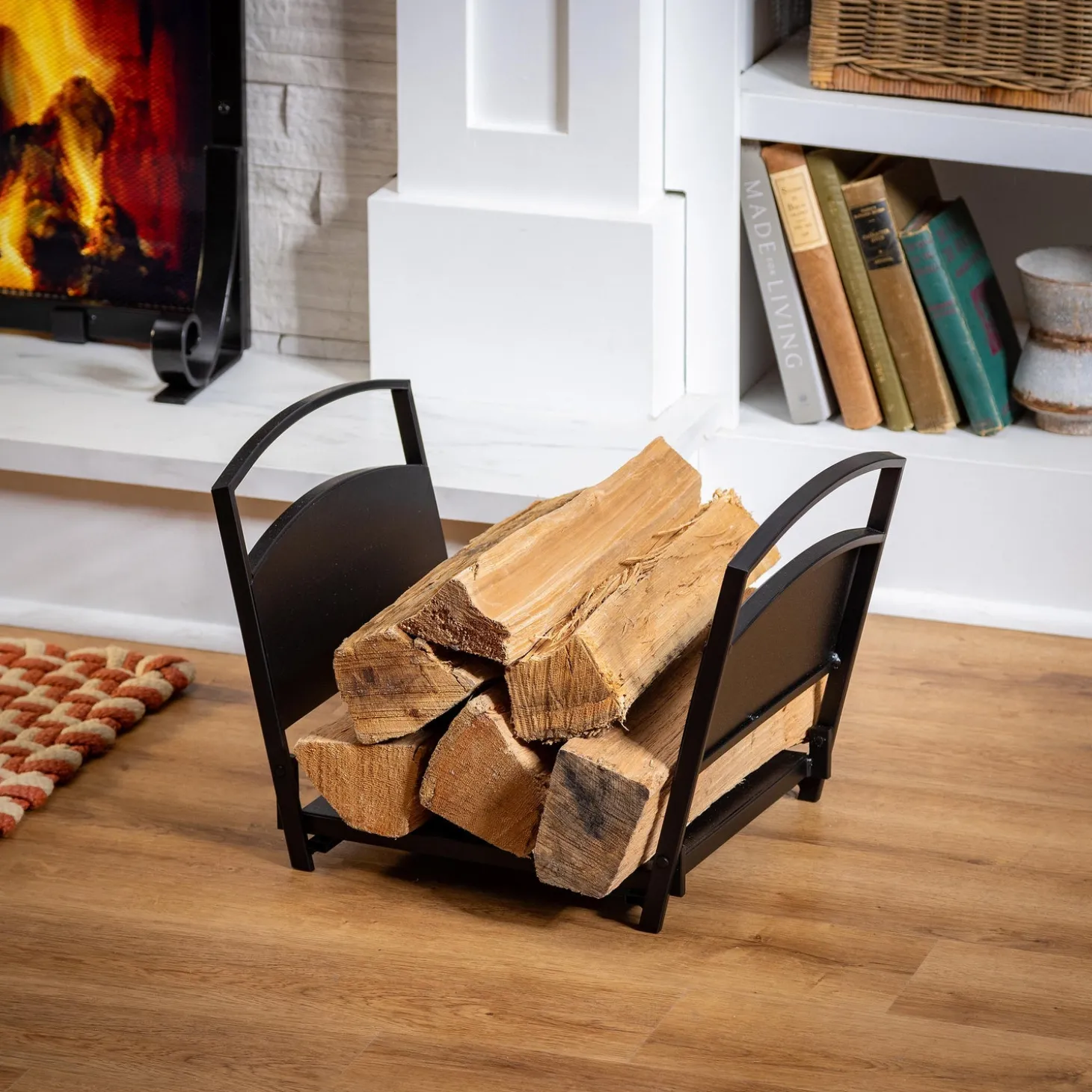 Wood Storage & Wood Racks>Plow & Hearth Log Holder