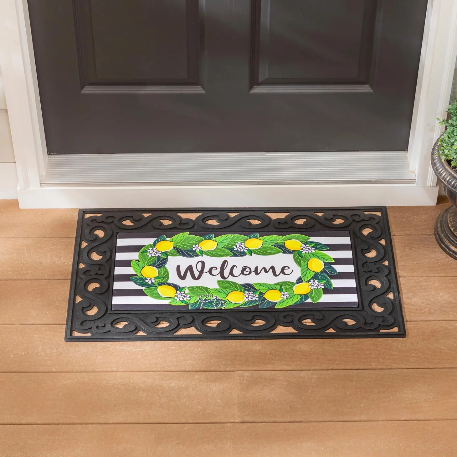 Interchangeable Mats>Plow & Hearth Magnolia Leaves and Lemon Sassafras Switch Mat