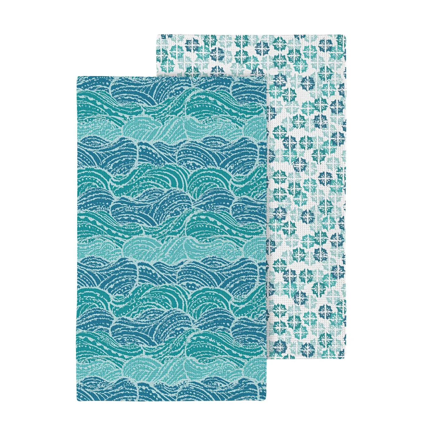 Kitchen Linens>Plow & Hearth Make Waves Quick Dry Kitchen Towel, 18" x 30"