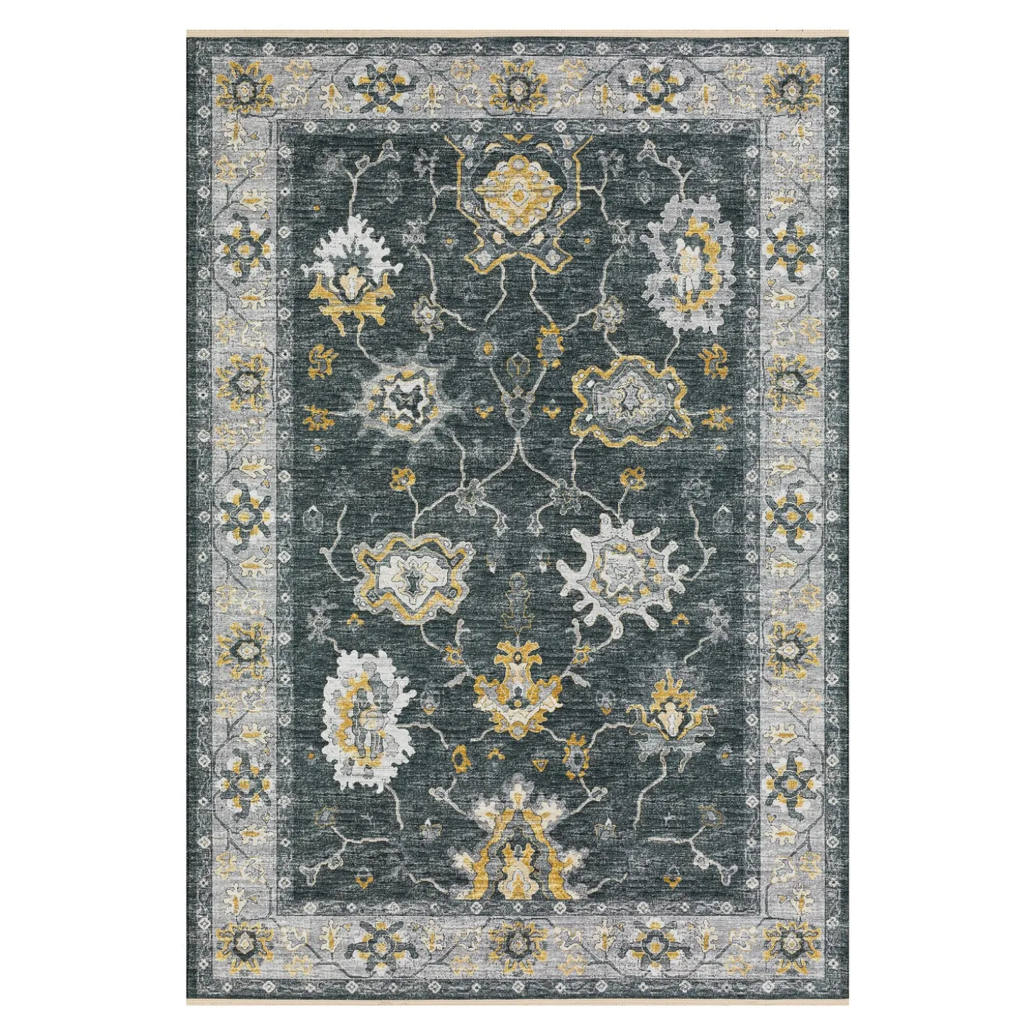 Area Rugs>Plow & Hearth Marietta Border Rug, 9' x 12'