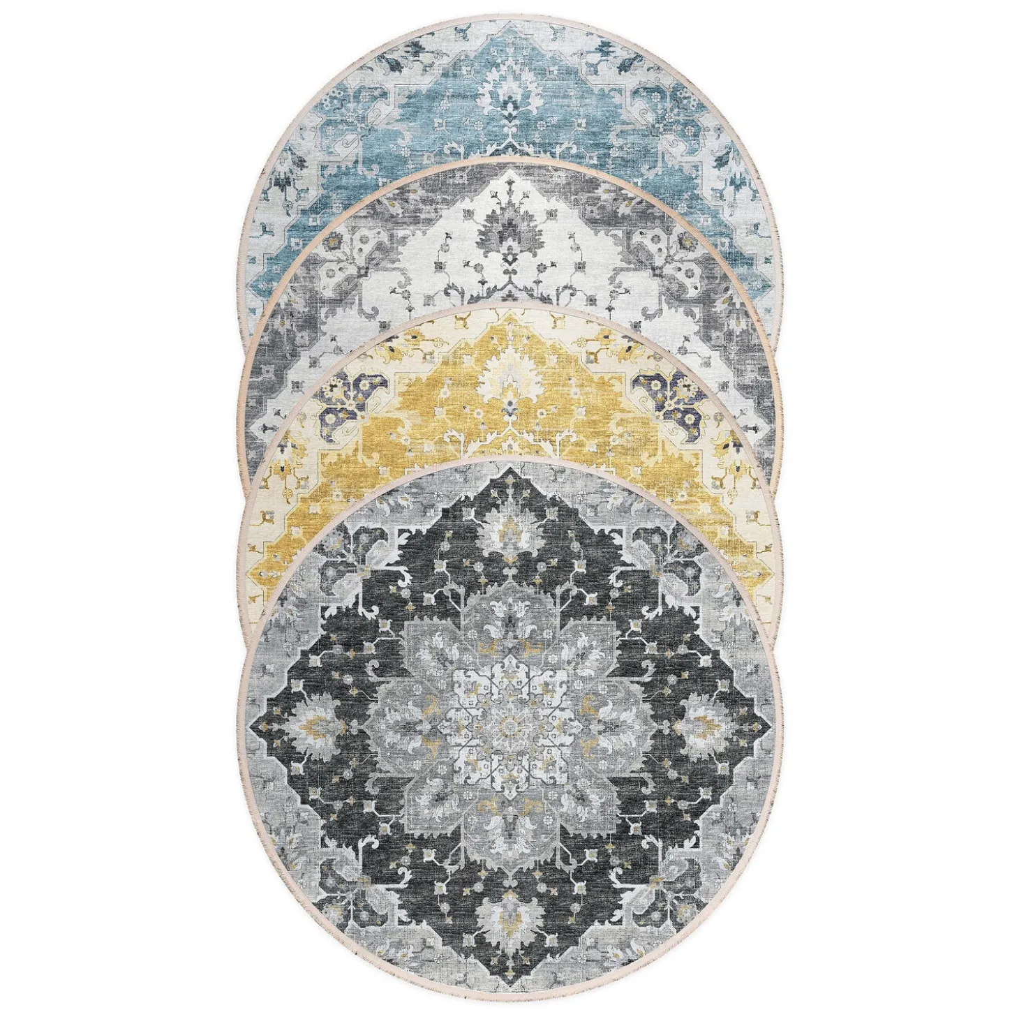 Area Rugs>Plow & Hearth Marietta Diamond Round Rug, 10' dia.