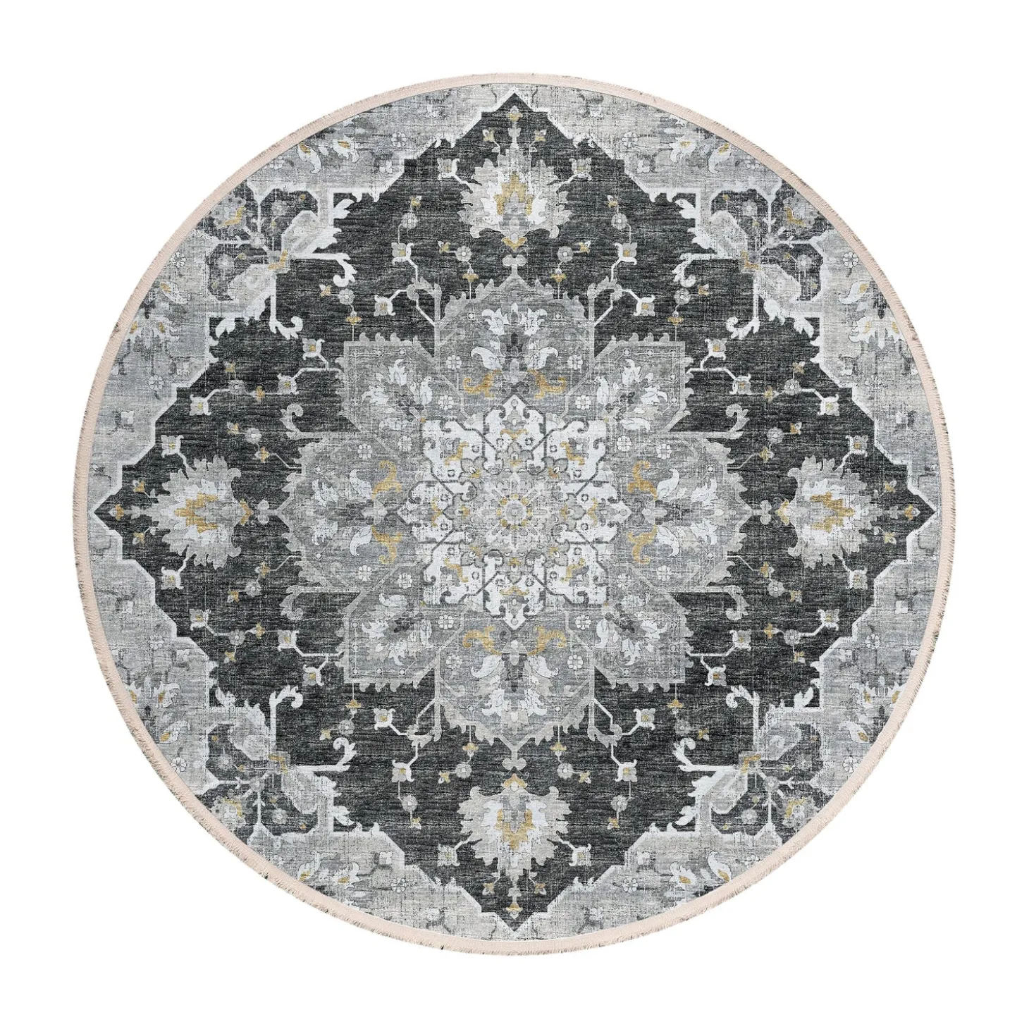 Area Rugs>Plow & Hearth Marietta Diamond Round Rug, 10' dia.