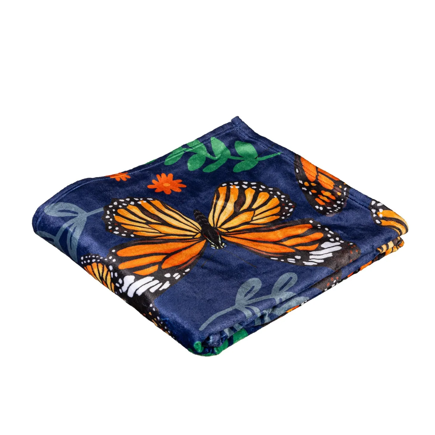 Throws & Blankets>Plow & Hearth Mariposa Melody Butterfly Scatter Plush Blanket, 50" x 60"