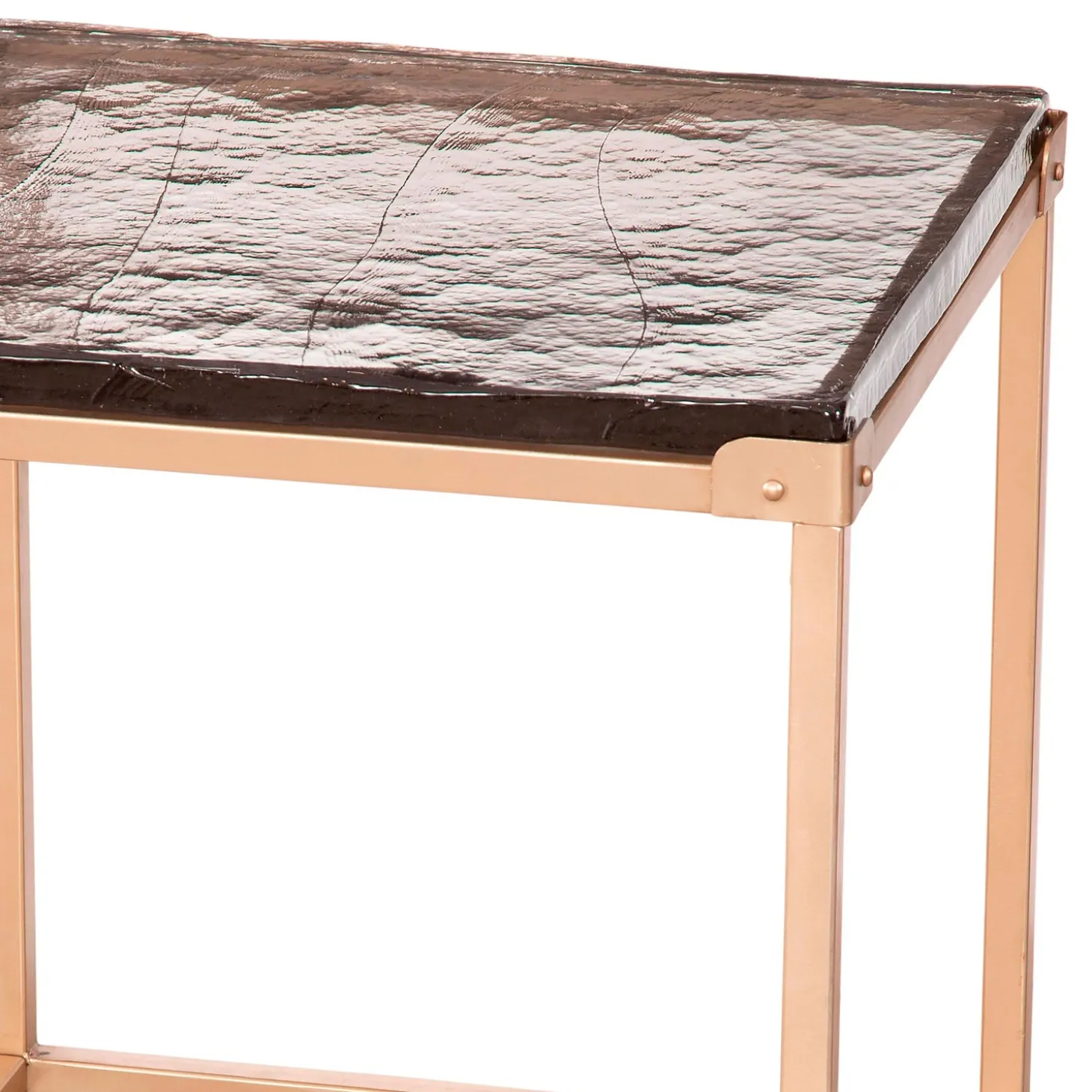 Accent Tables>Plow & Hearth Melissa Cast Glass End Table