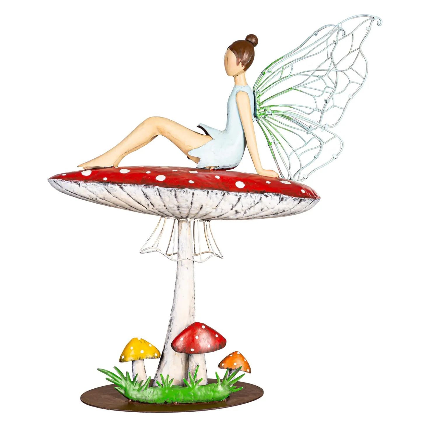 Garden Statues>Plow & Hearth Metal & Acrylic Fairy Statuary