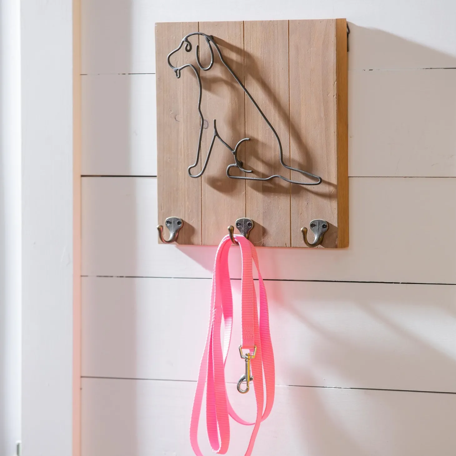 Chests & Storage Cabinets | Wall Art>Plow & Hearth Metal and Wood Pet Wall Hooks