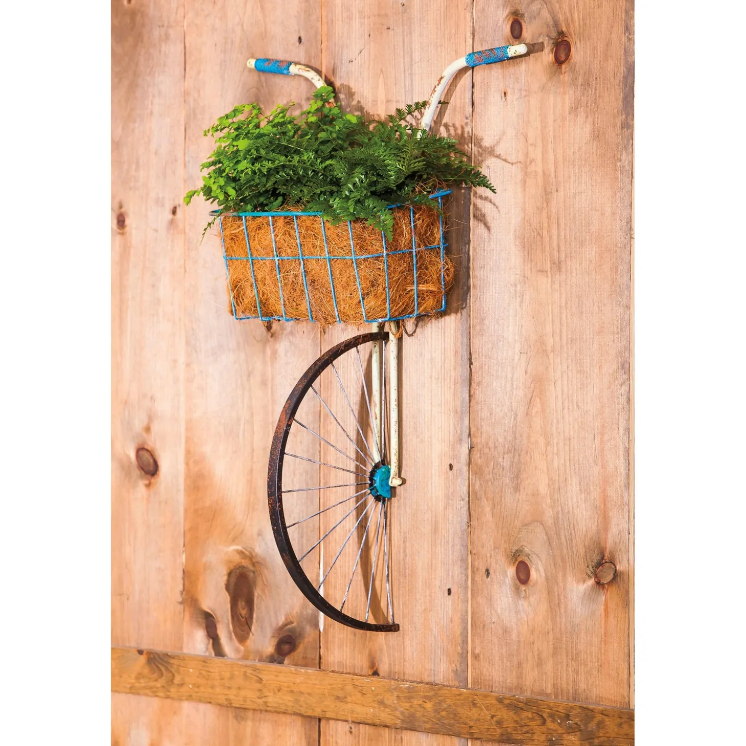 Planters & Vases | Wall Art>Plow & Hearth Metal Bike Basket Hanging Planter