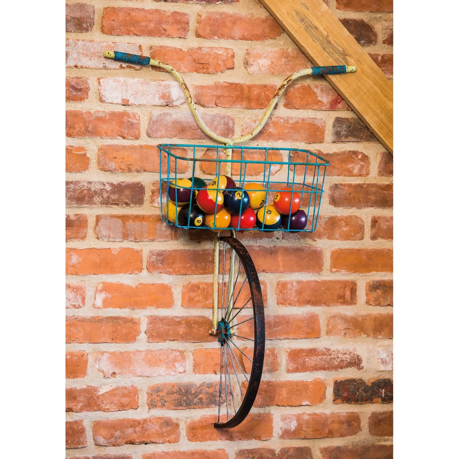 Planters & Vases | Wall Art>Plow & Hearth Metal Bike Basket Hanging Planter