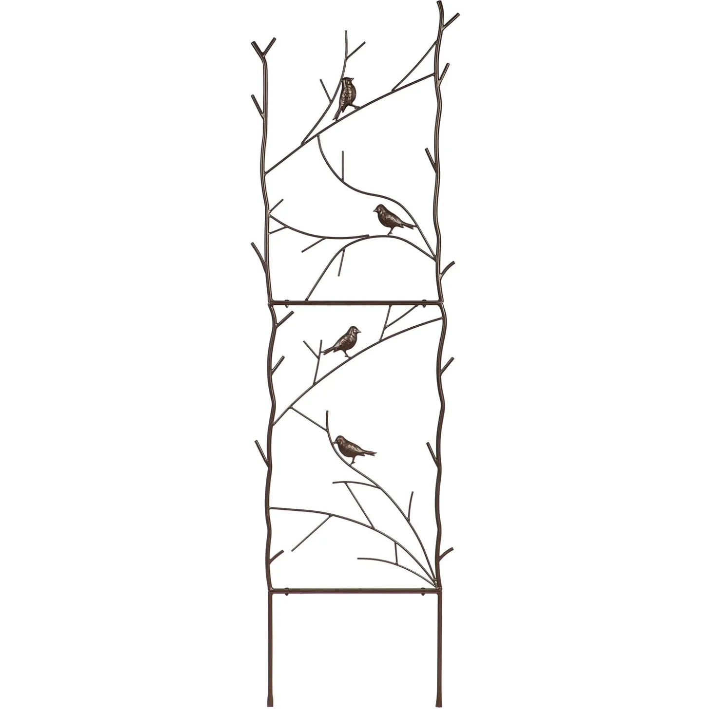 Arbors & Trellises>Plow & Hearth Metal Birds and Twigs Garden Trellis