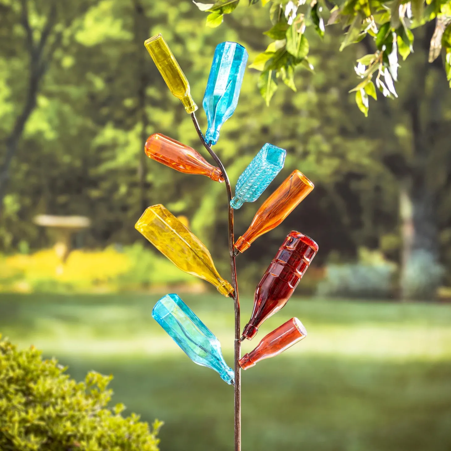 Garden Stakes>Plow & Hearth Metal Bottle Tree