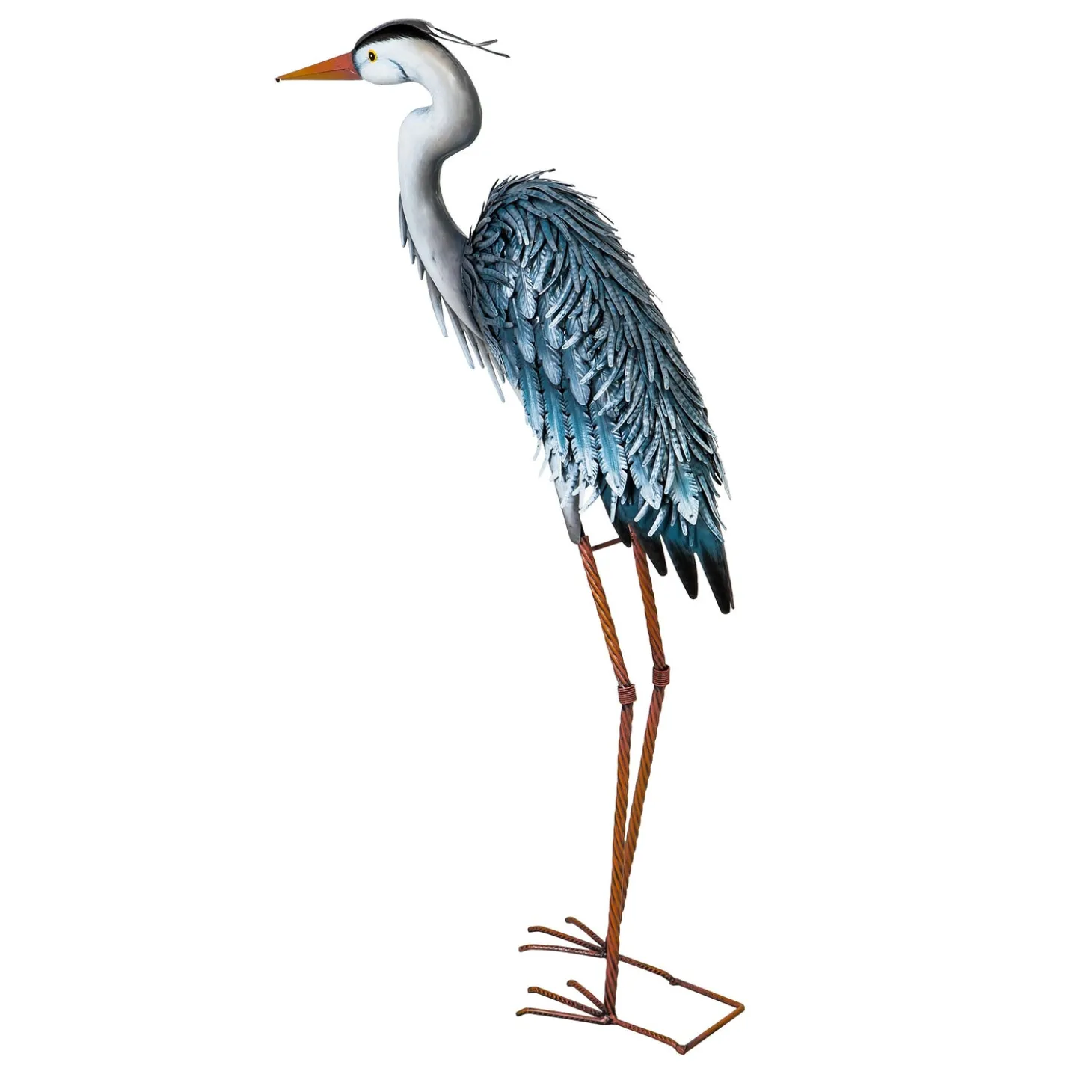 Garden Statues | Garden Stakes>Plow & Hearth Metal Grey Heron