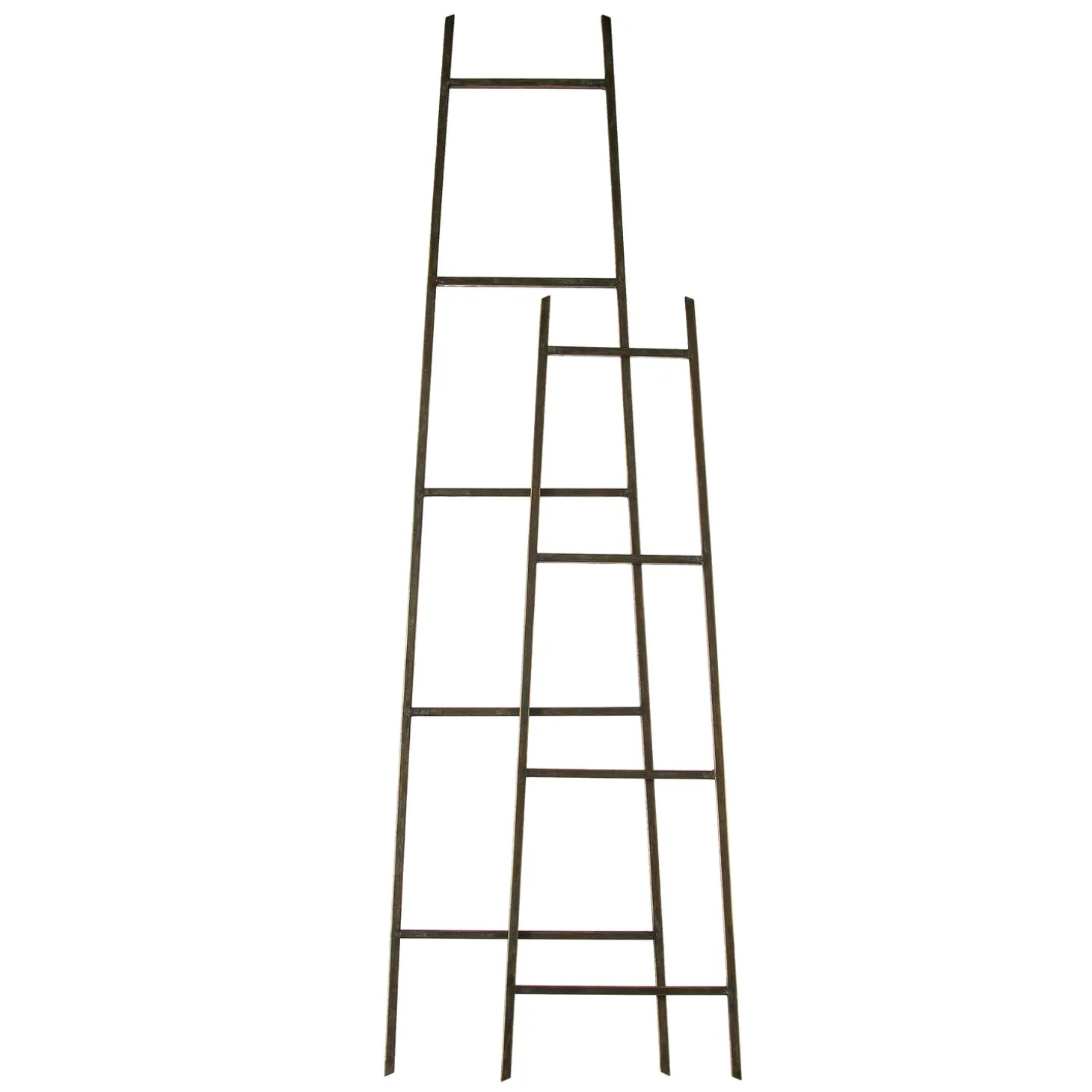 Chests & Storage Cabinets | Bookshelves & Wall Shelves>Plow & Hearth Metal Ladder Décor, Set of 2