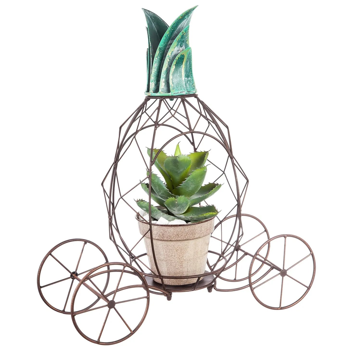 Planters & Plant Stands>Plow & Hearth Metal Pineapple Planter