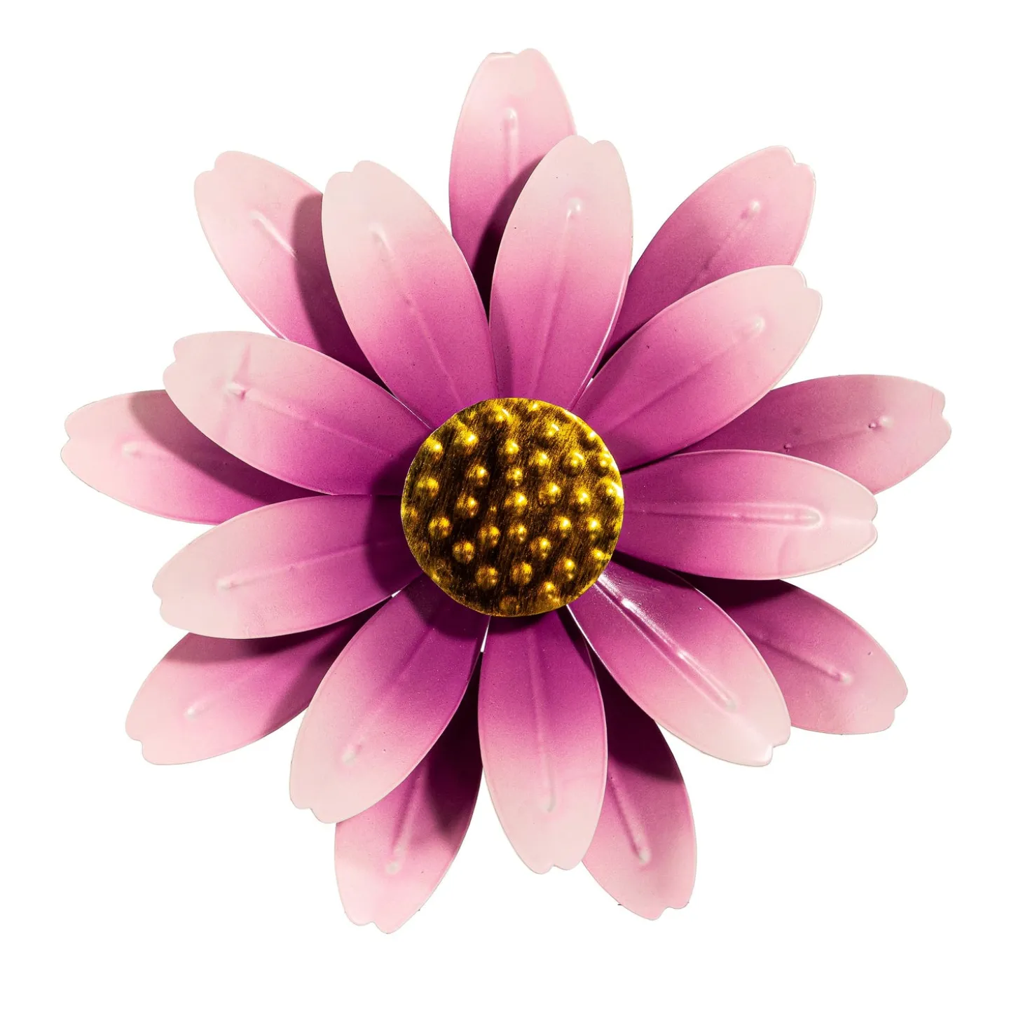 Wind Spinners>Plow & Hearth Metal Pink Sunflower Wall Spinner, 13"