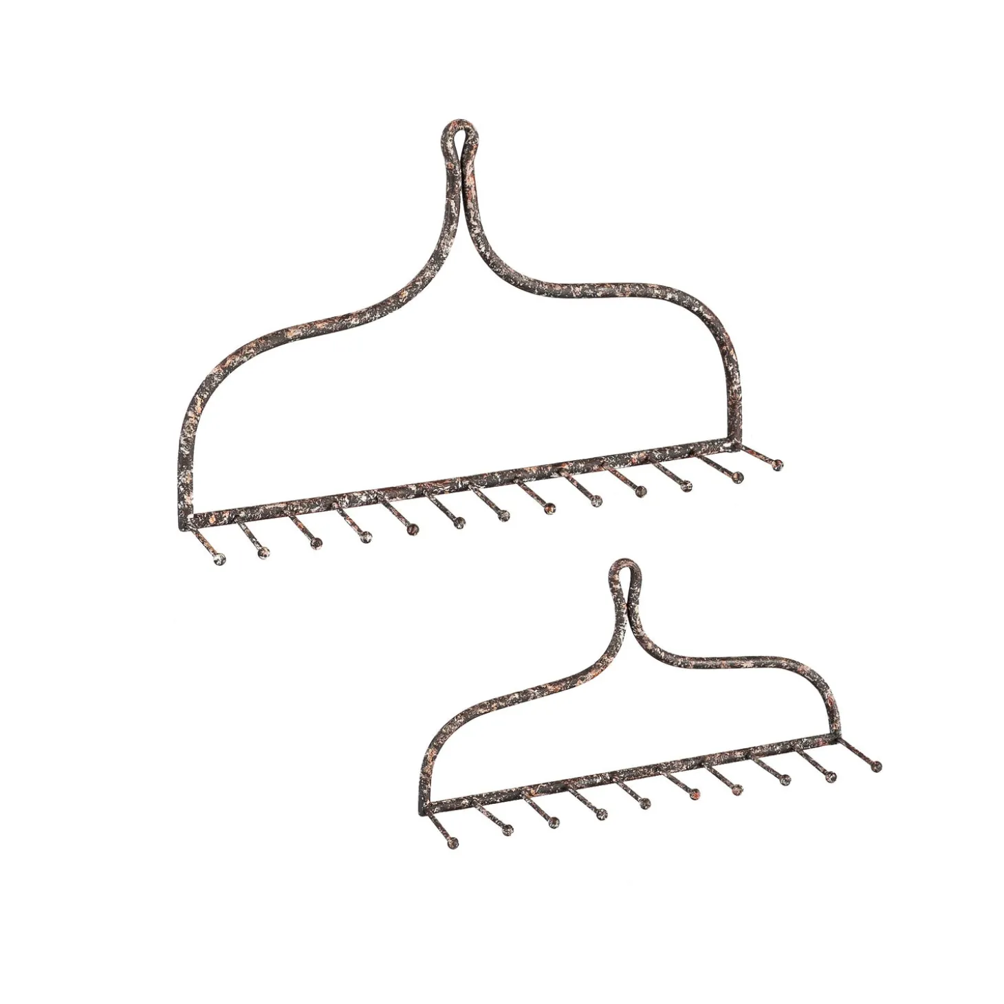 Chests & Storage Cabinets | Wall Art>Plow & Hearth Metal Rake Wall Hooks, Set of 2