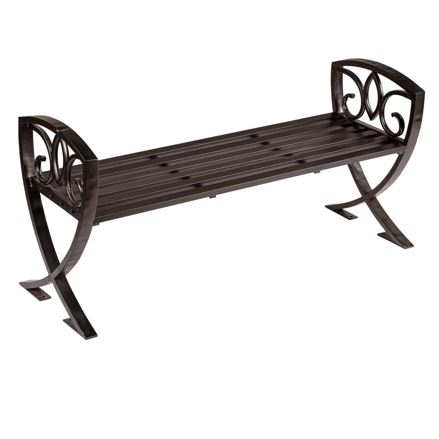 Outdoor Benches>Plow & Hearth Metal Shield Backless Garden Bench