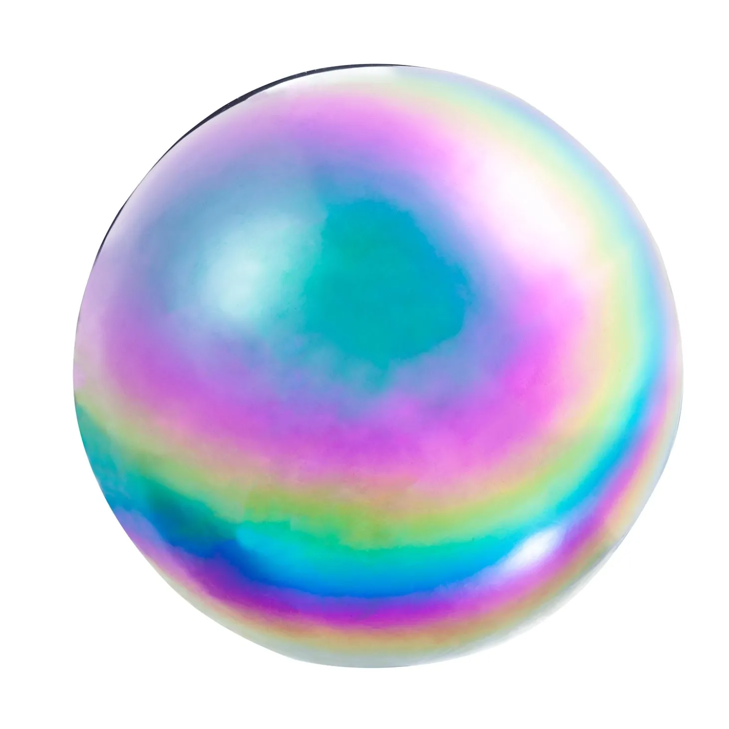 Gazing Balls>Plow & Hearth Metallic Wonder Stainless Steel Gazing Ball, Multi-Color Rainbow