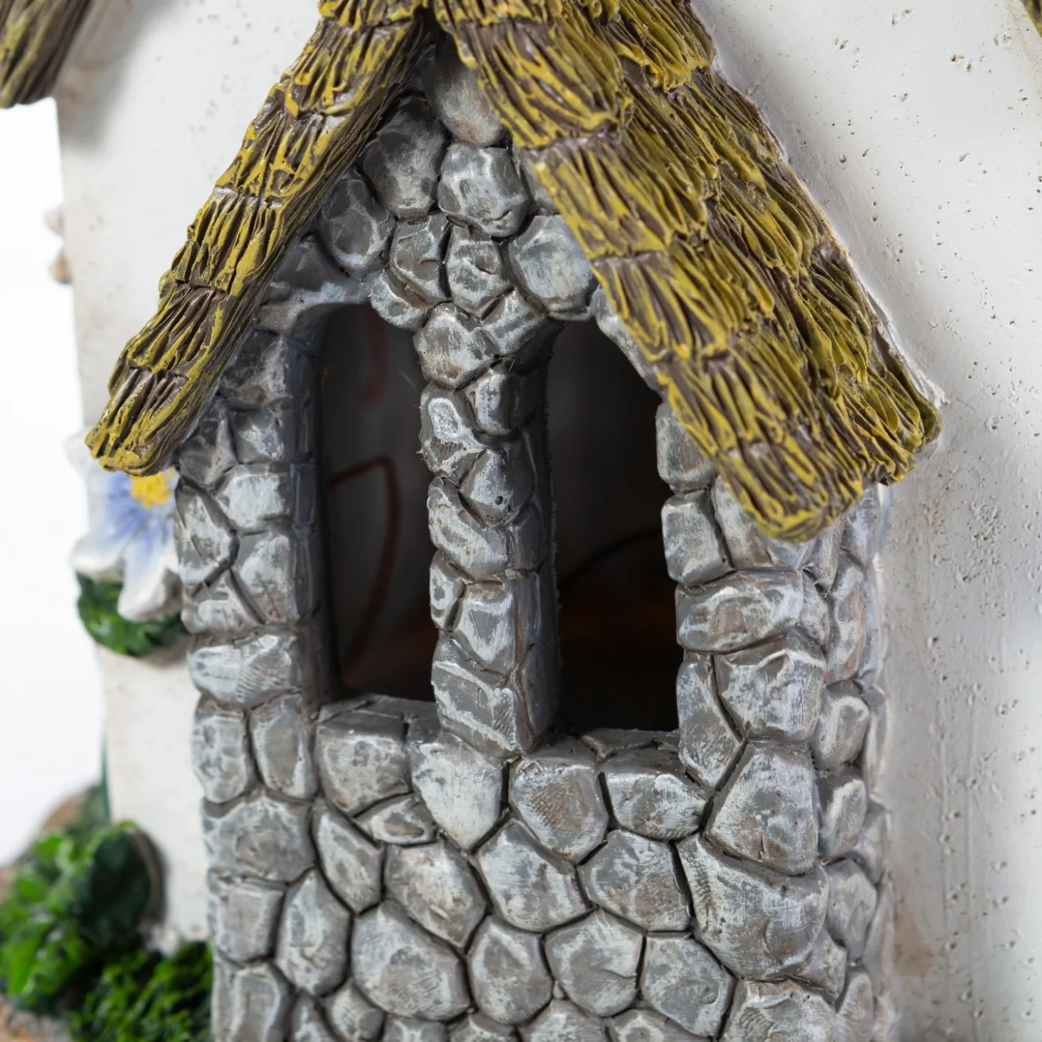 Garden Statues | Solar Accents>Plow & Hearth Miniature Fairy Garden Solar English Stone Cottage